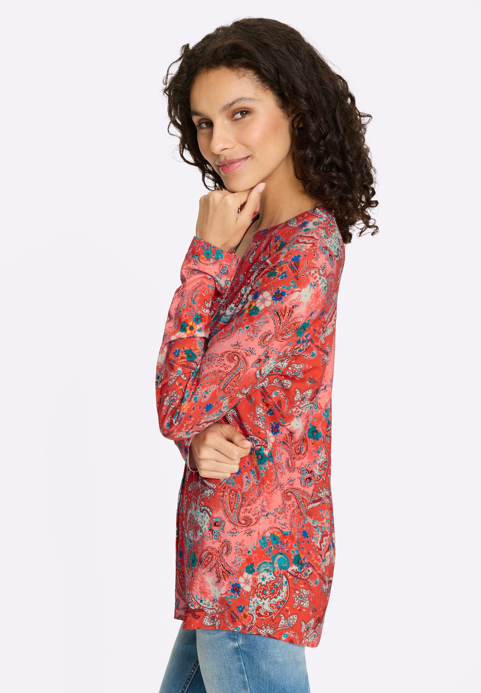 heine T-Shirt »Shirtbluse Blusenshirt mit Paisley-Print«