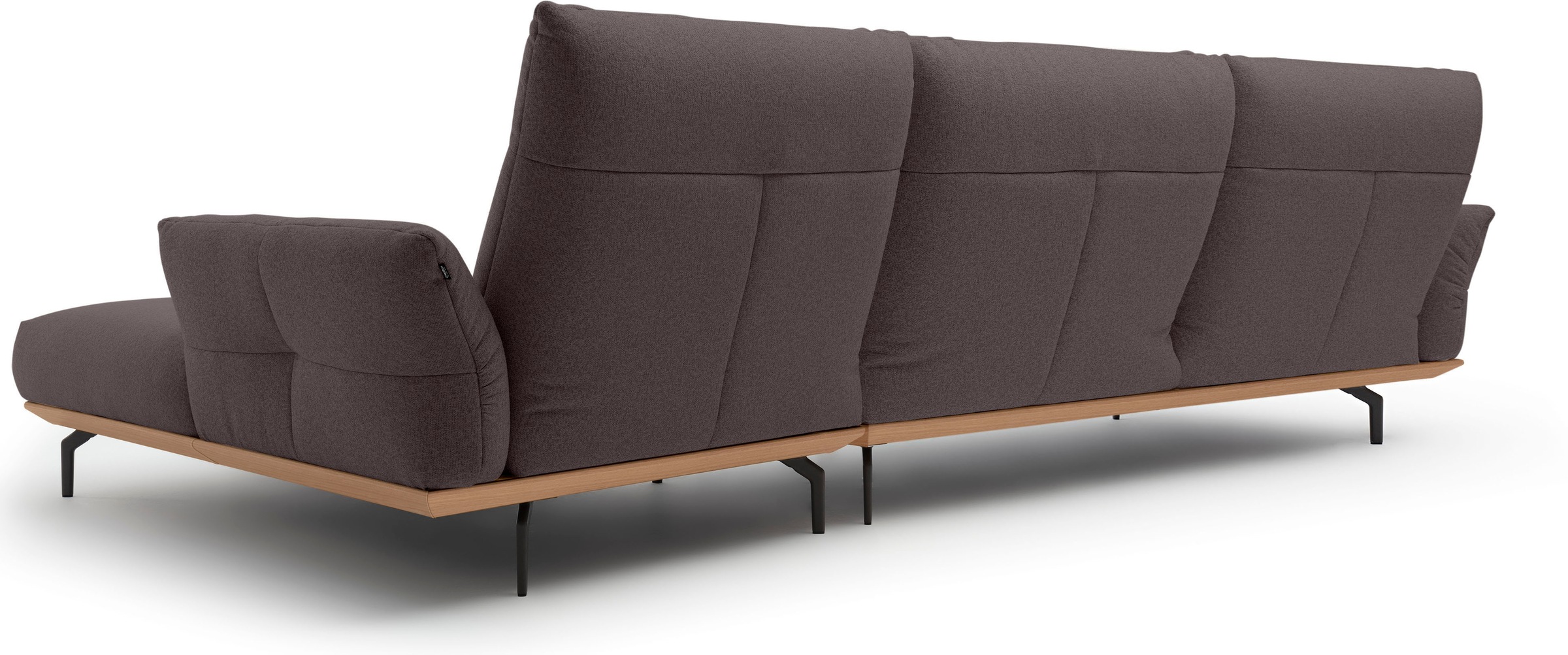 Creation BY ROLF BENZ Ecksofa »CR.460« Sockel in Eiche, Winkelfüße in Umbragrau, Breite 338 cm