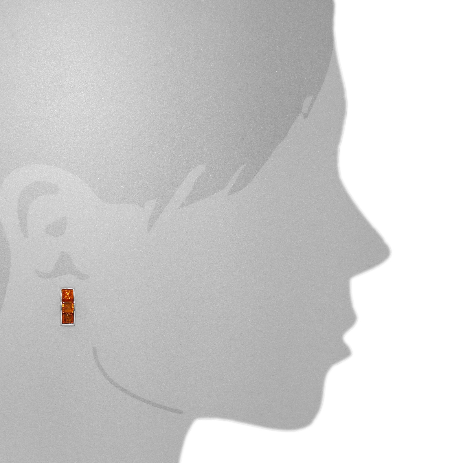 OSTSEE-SCHMUCK Paar Ohrstecker »- Walda - Silber 925/000 - Bernstein«