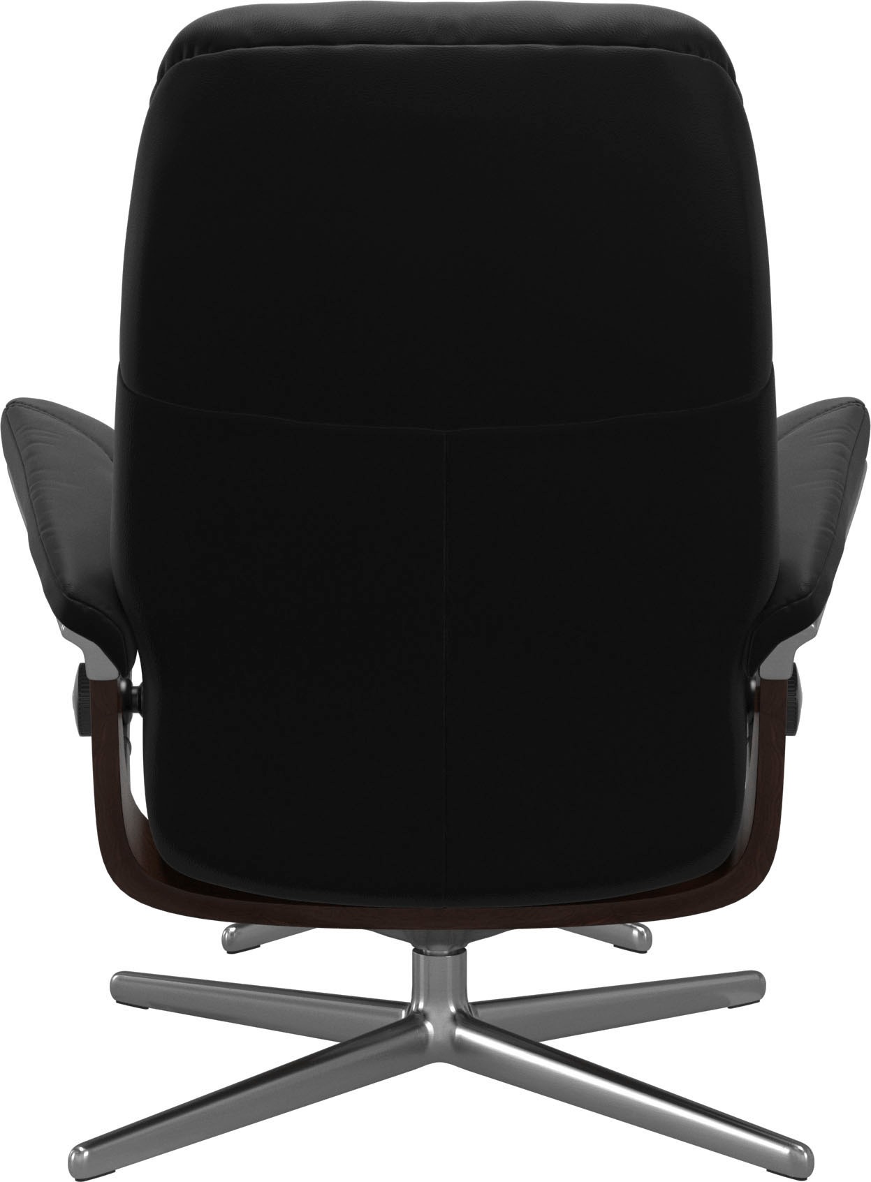 Stressless® Relaxsessel »Consul«, (Set, Relaxsessel mit Hocker), mit Hocker, mit Cross Base, Größe S, M & L, Holzakzent Braun