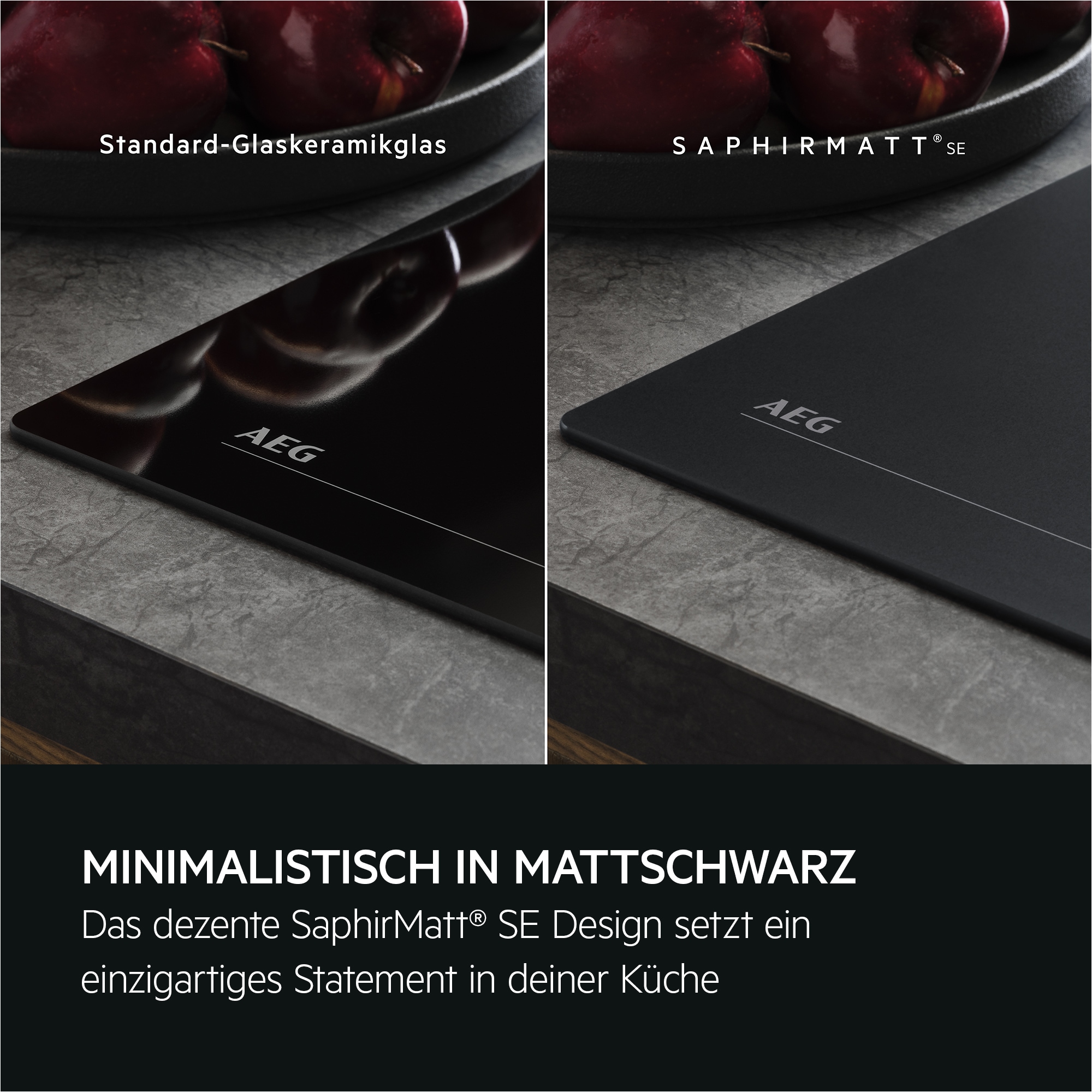 AEG Induktions-Kochfeld »TO841A0FIT«, Kratzresistente SaphirMattSE-Oberfläche, Made in Germany, Powerboost