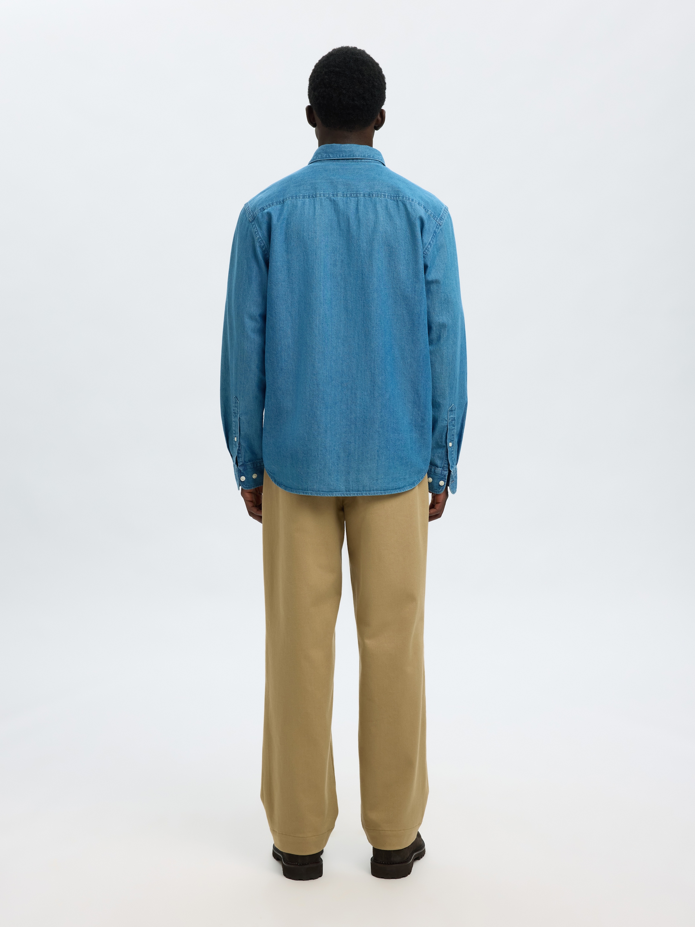 SELECTED HOMME Langarmhemd »SLHREGCARLO DENIM LS SHIRT NOOS«