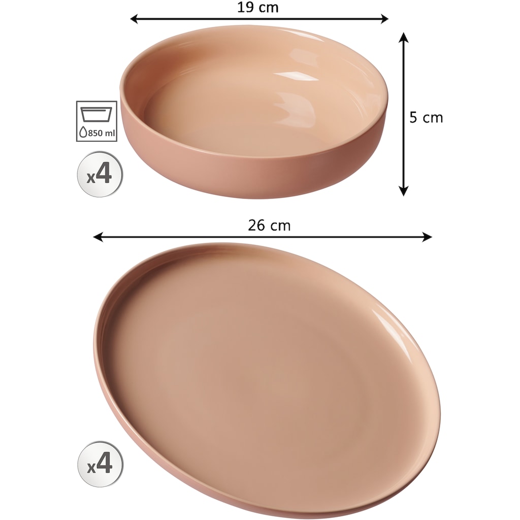 Ritzenhoff & Breker Tafelservice »Teller Set, Geschirr-Set Jasper«, (Set, 8 tlg.)