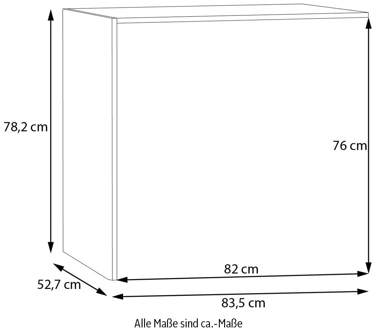 FORTE Inneneinteilung, B/H/T 83,5/78,2/52,7 cm, einfache Montage