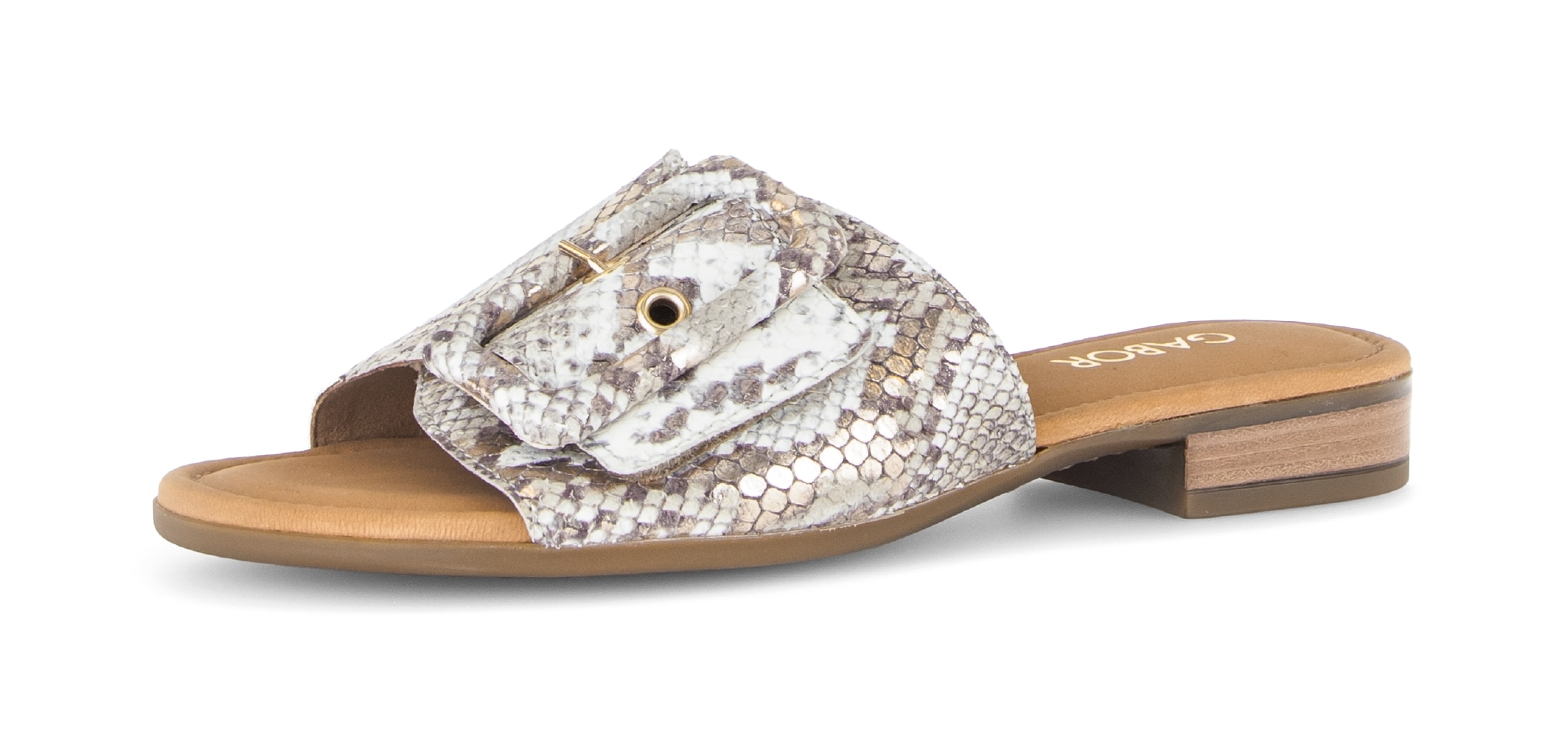 Gabor Pantolette »Rhodos«  Blockabsatz, Sommerschuh, Schupfschuh in Weite G (= weit)