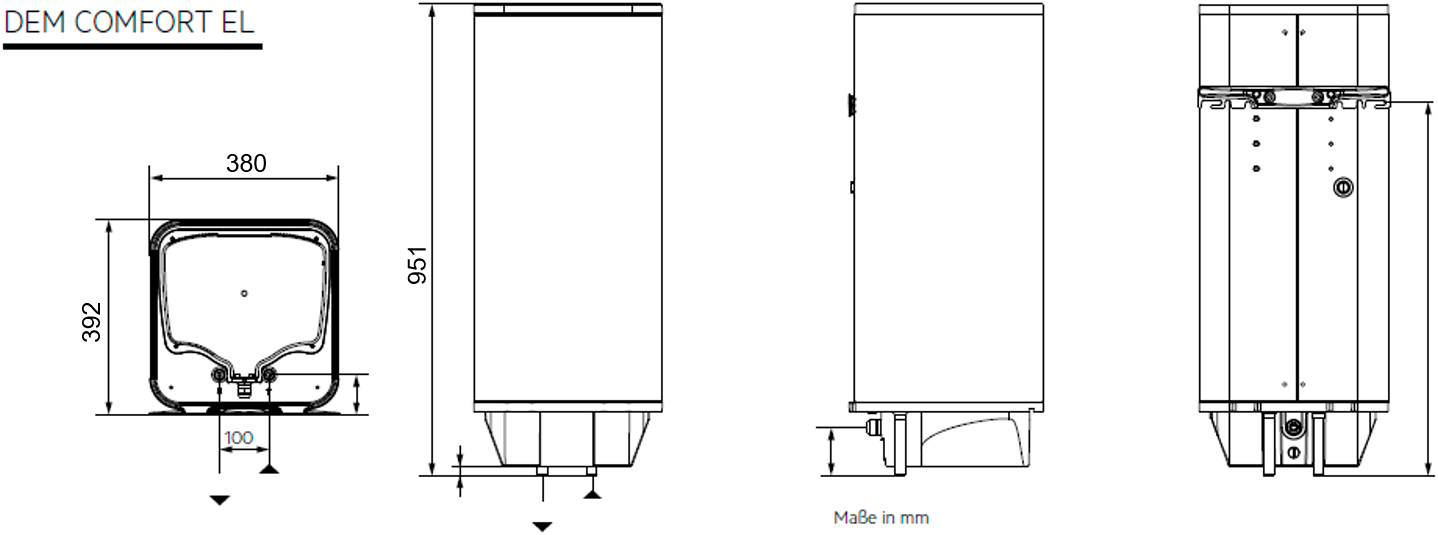 AEG Haustechnik Wandspeicher »DEM 50 Comfort EL, Wandspeicher 50 Liter«, energiesparend mit 3 Eco-Funktionen, gradgenaue Temperaturwahl