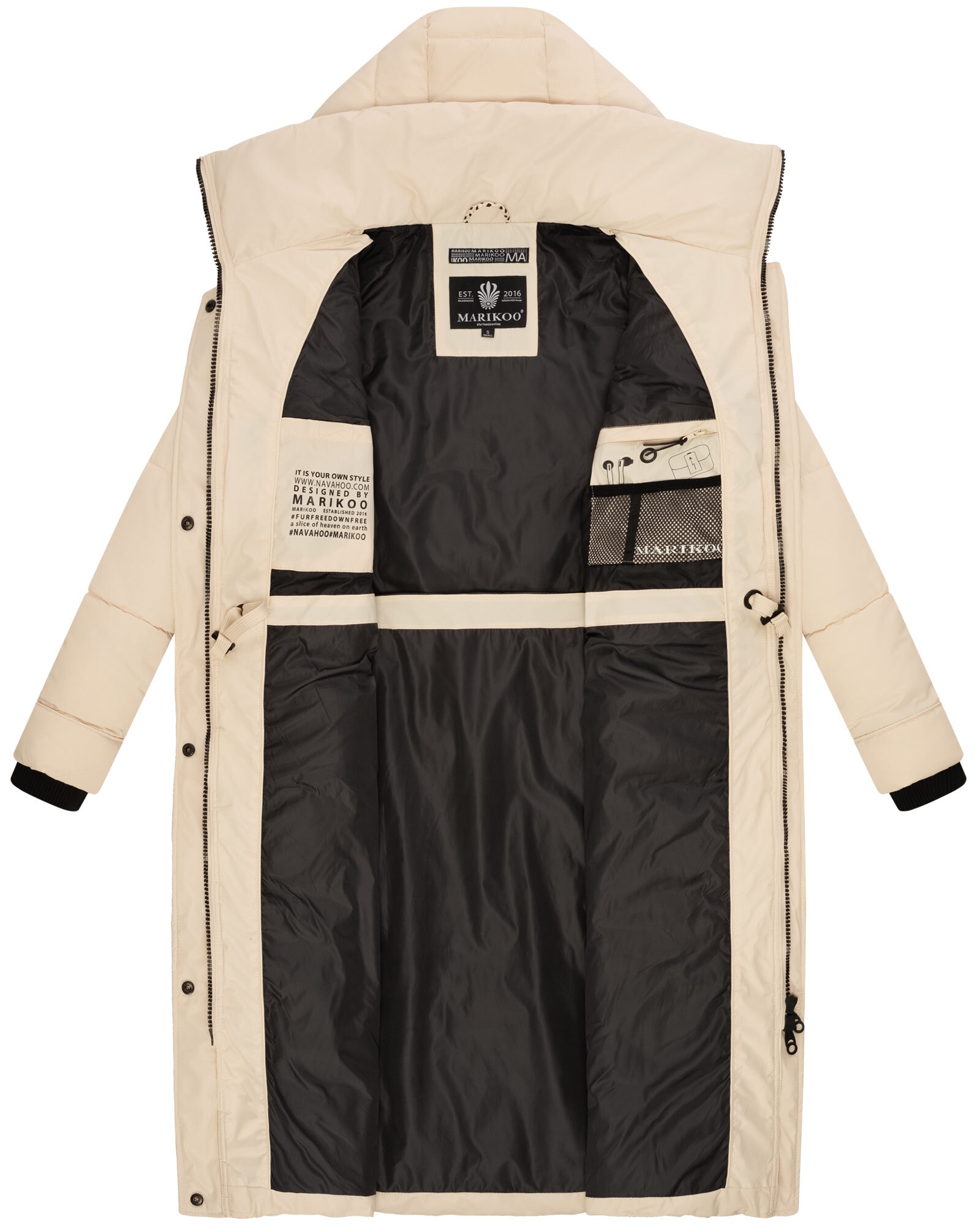 Marikoo Winterjacke »Marikoo Ayumii Damen lange Winter Steppjacke B948«