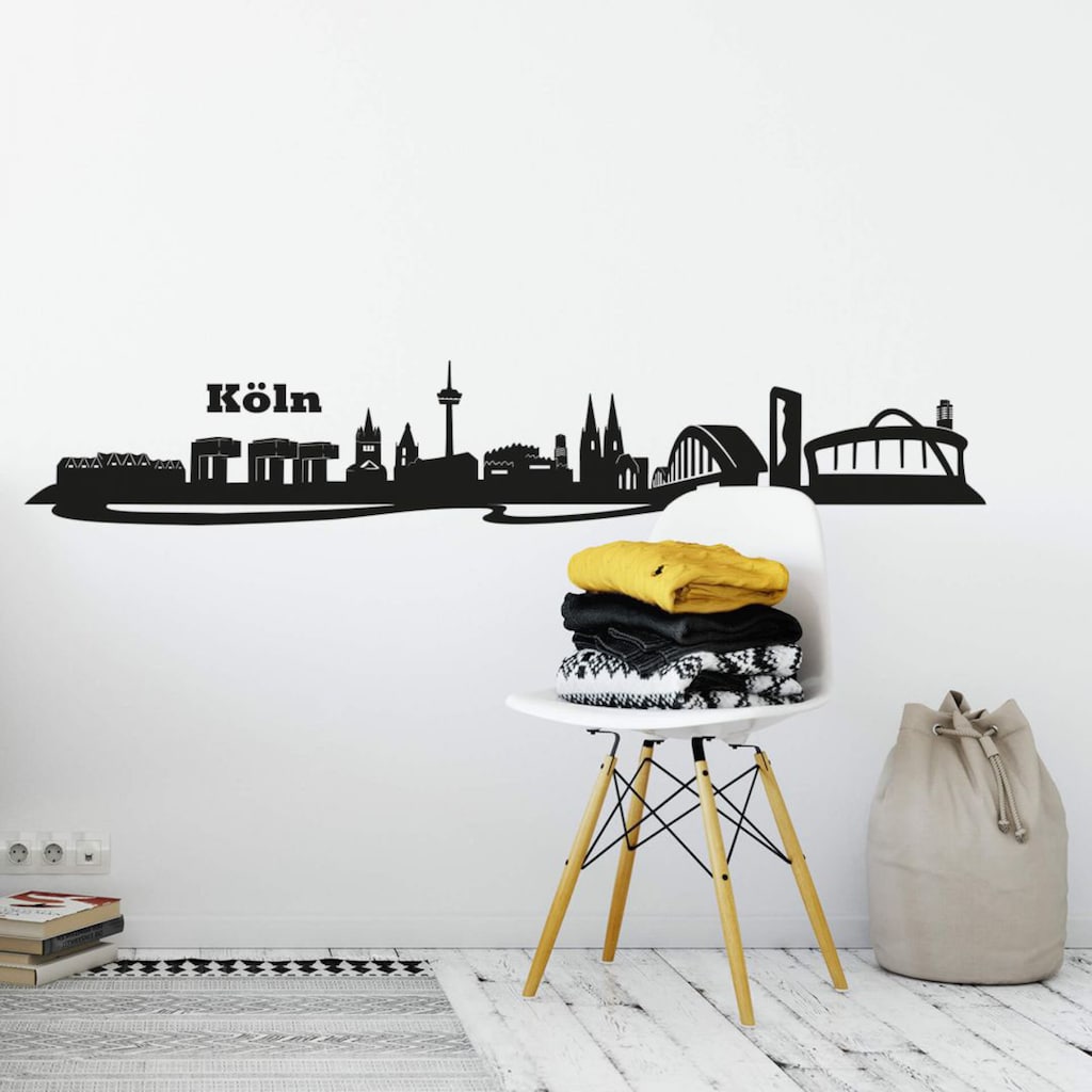 Wall-Art Wandtattoo »XXL Stadt Skyline Köln Stadt 120cm«, (1 St.)