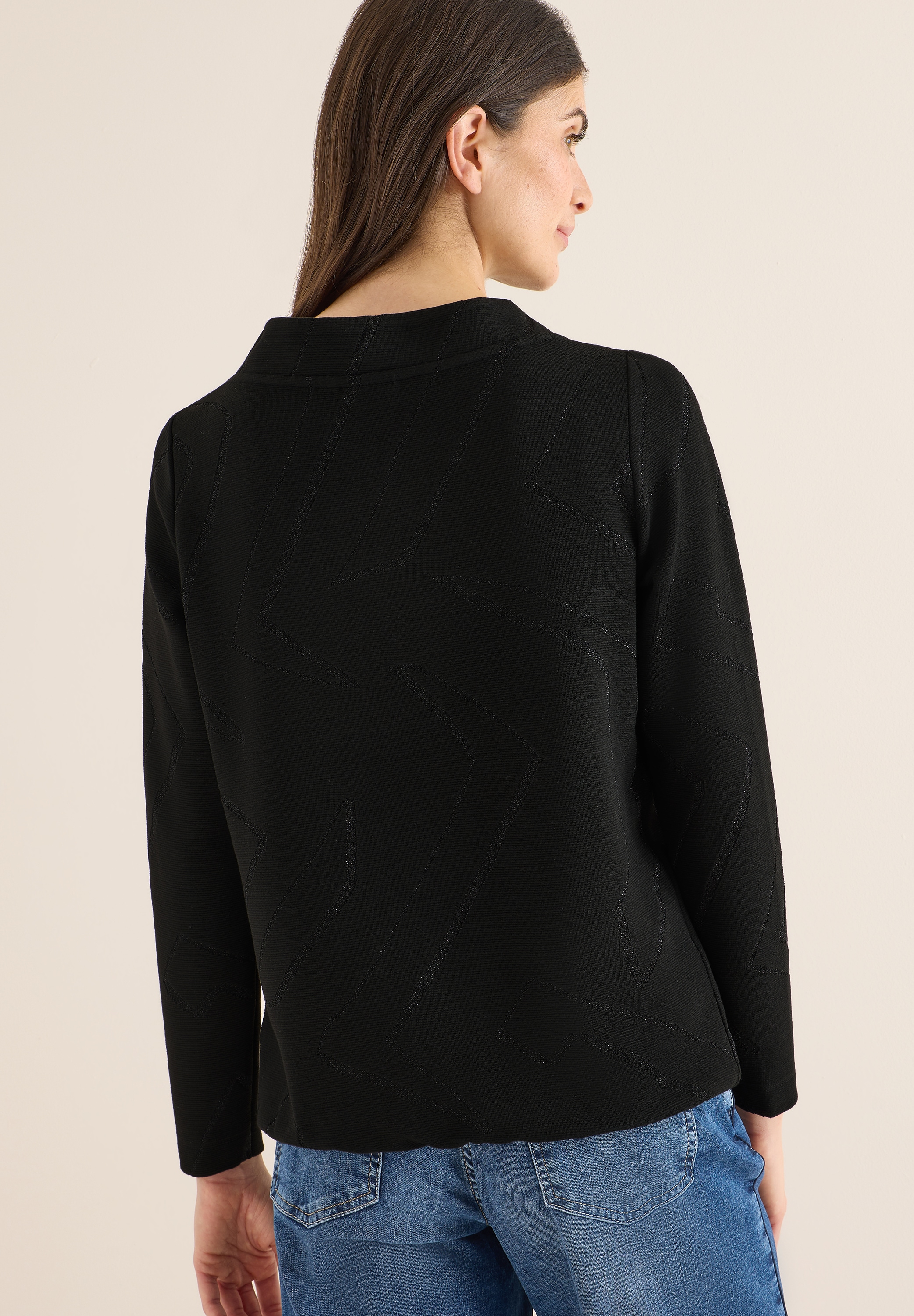 Cecil Stehkragenpullover im Glitzer-Look