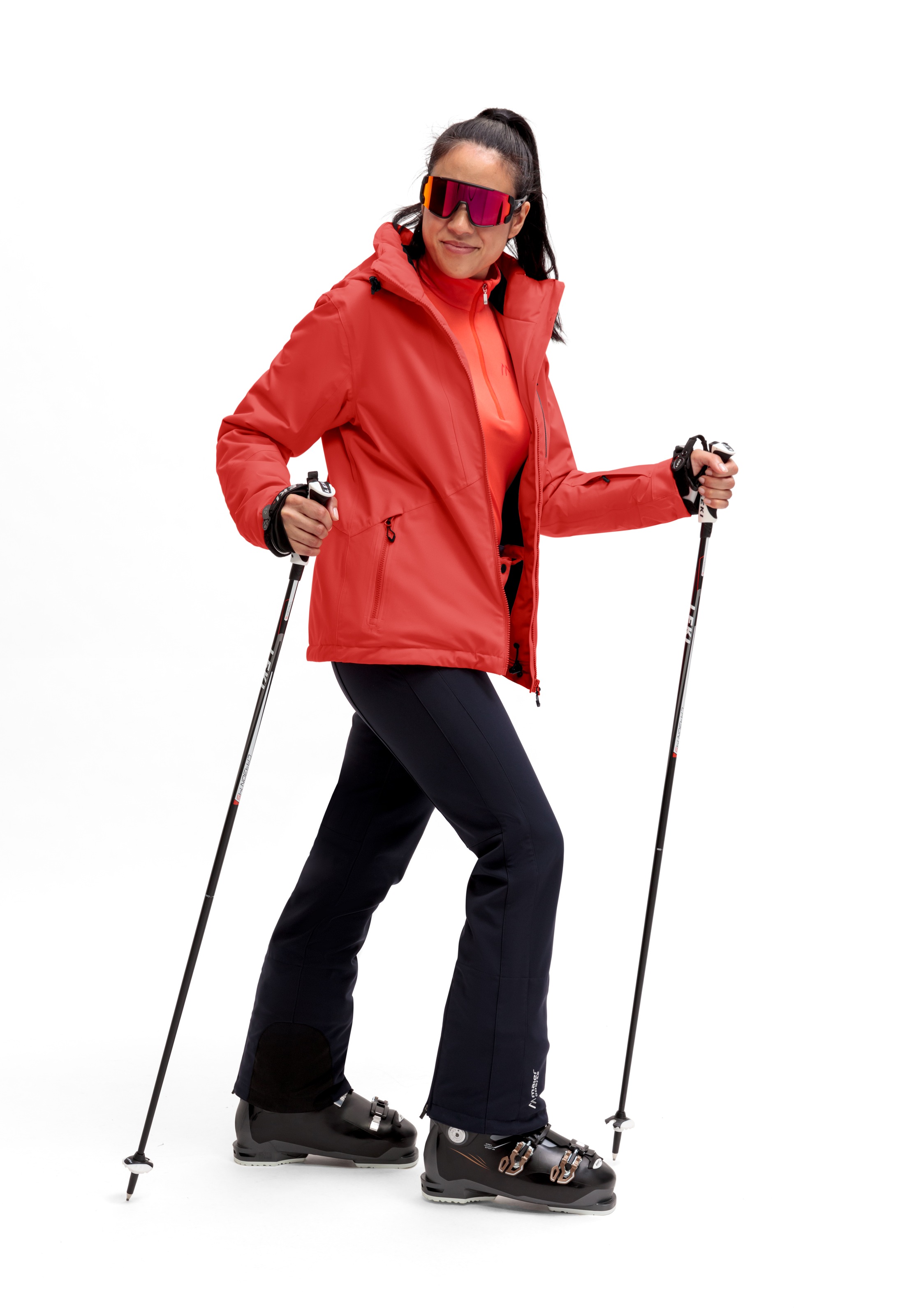 Maier Sports Skijacke »Straja«, Damen Winterjacke, wind/wasserdicht, 3 RV-Taschen und Kapuze