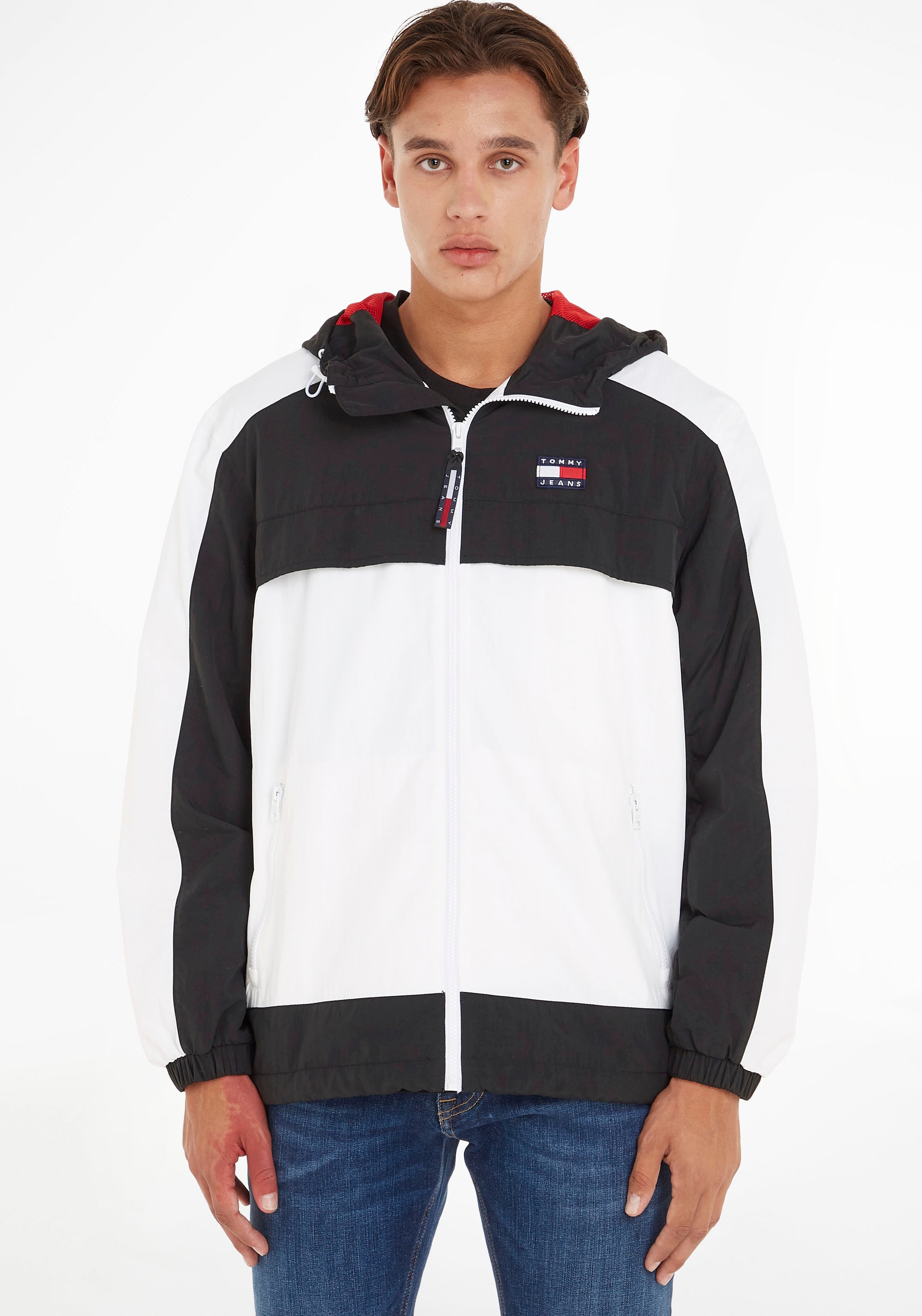 Tommy Jeans Windbreaker »TJM CLBK CHICAGO WINDBREAKER«, mit Kapuze, im colorblocking Design