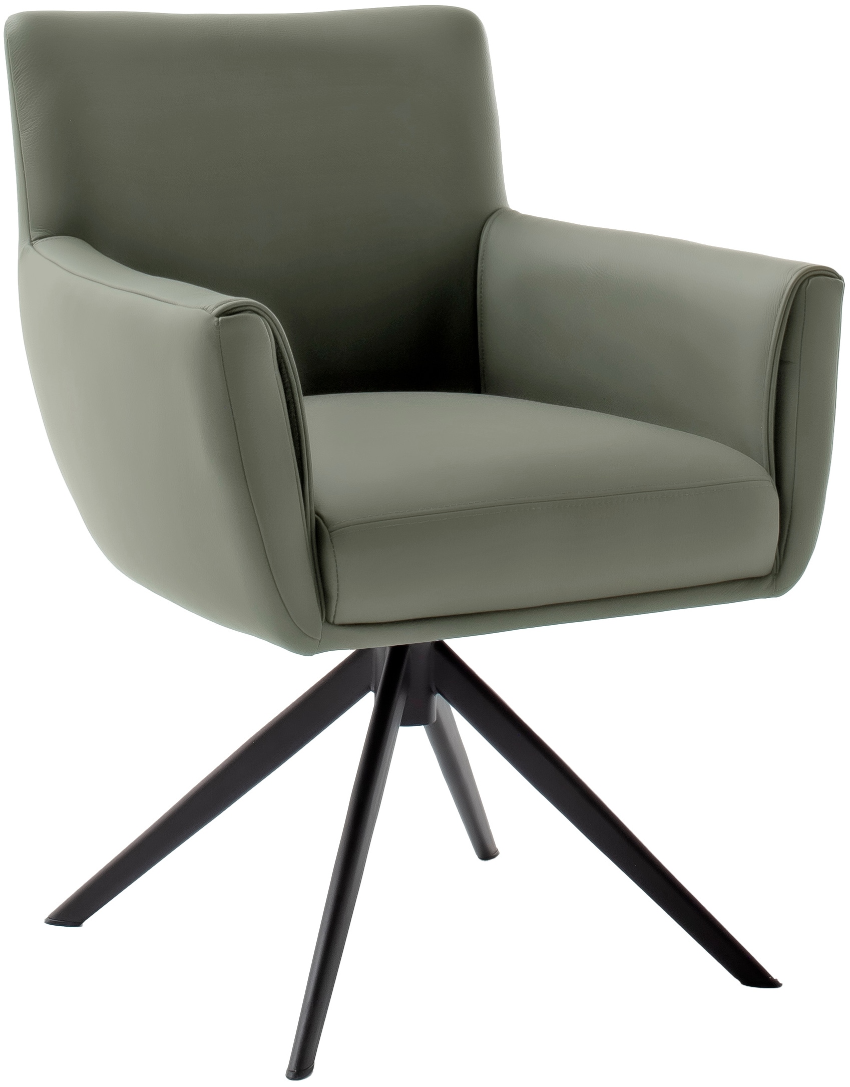 MCA furniture 4-Fußstuhl »WILSON Esszimmerstuhl, Armlehnstuhl, Polsterstuhl, modern«, (Set), 2 St., Leder, Stuhl, Armlehnenstuhl, drehbar, Taschenfederkern, belastbar 160 kg,XXL