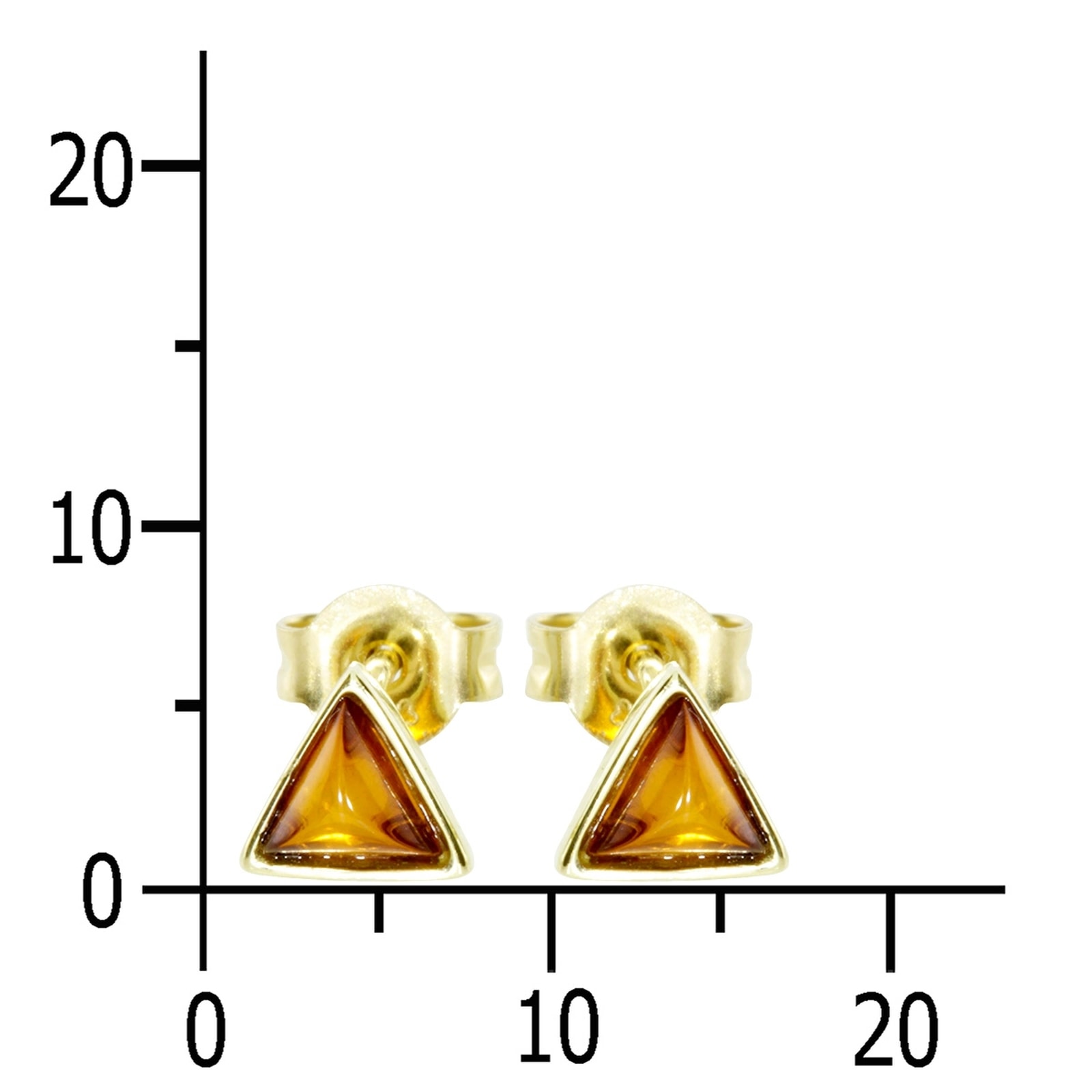 OSTSEE-SCHMUCK Paar Ohrstecker »- Classic 5x5x5 mm - Gold 333/000 - Bernstein«