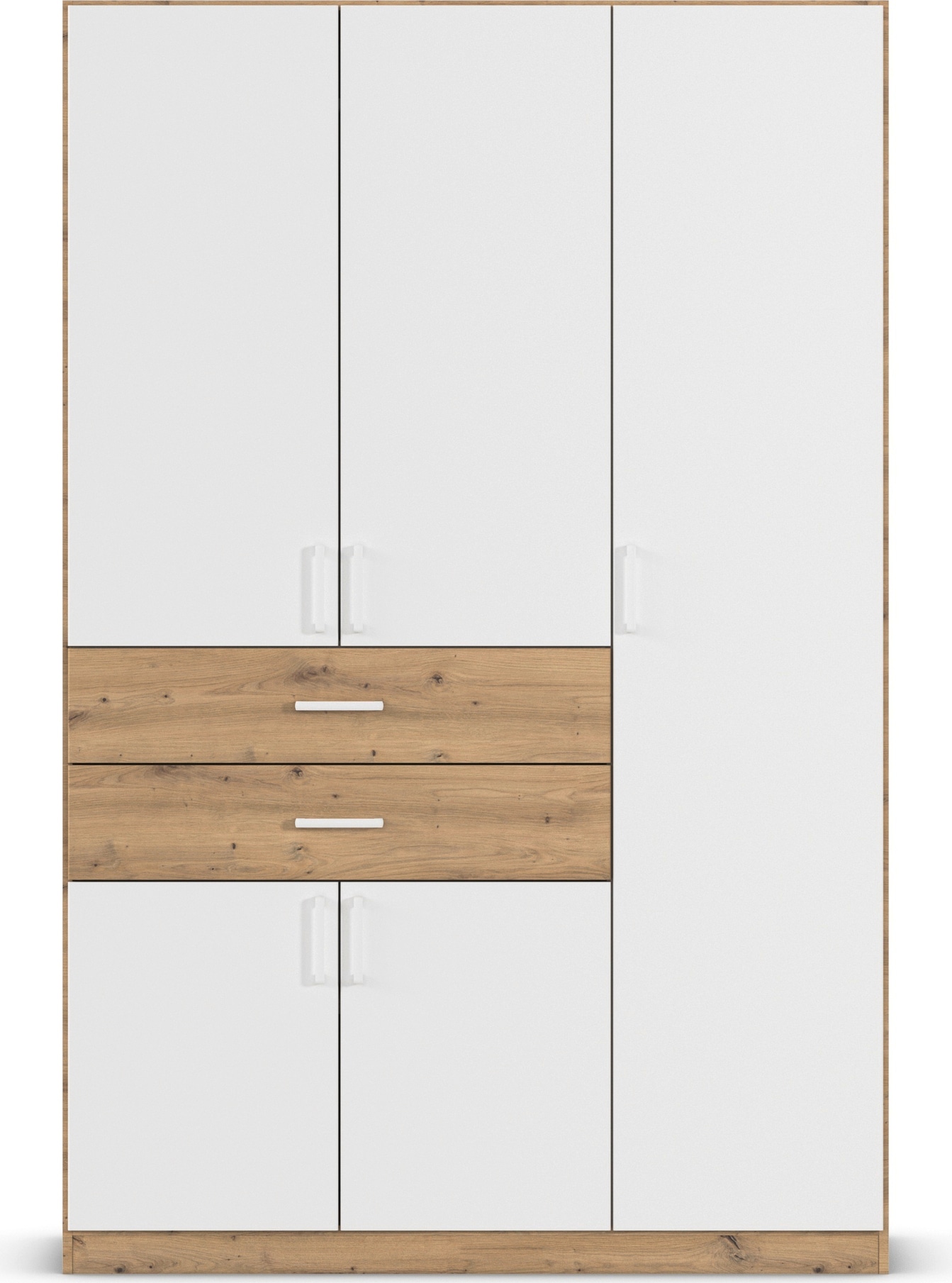 rauch Drehtürenschrank »Kleiderschrank Schrank Garderobe MAIKA mit Dekor-Front«, 2 Schubladen, in verschiedenen Breiten, Höhen, Farben, MADE IN GERMANY