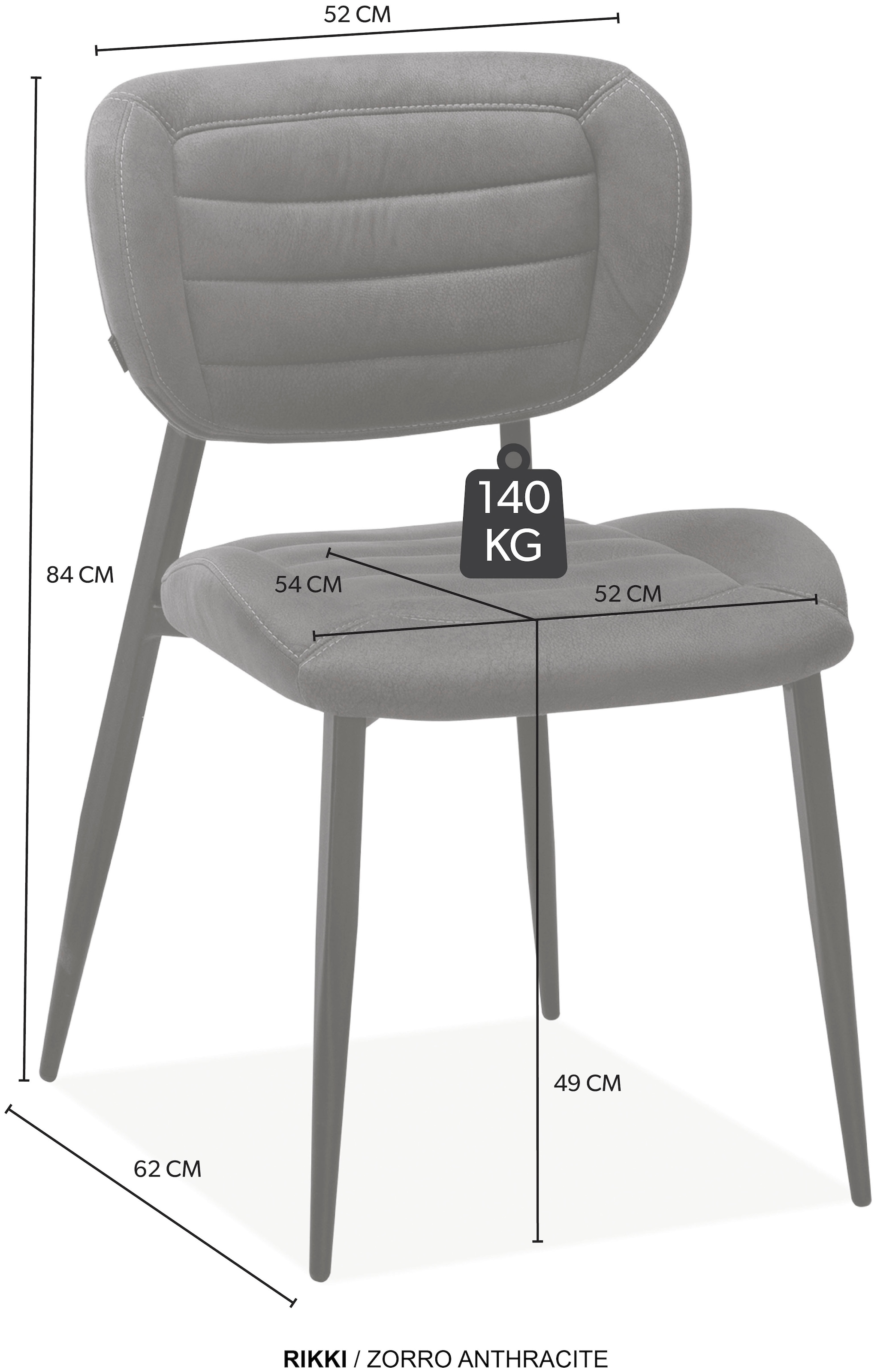 OMG Design Esszimmerstuhl »Rikki«, (Set), 2 St., Stoff, bequemer Polsterstuhl in modernen Farben