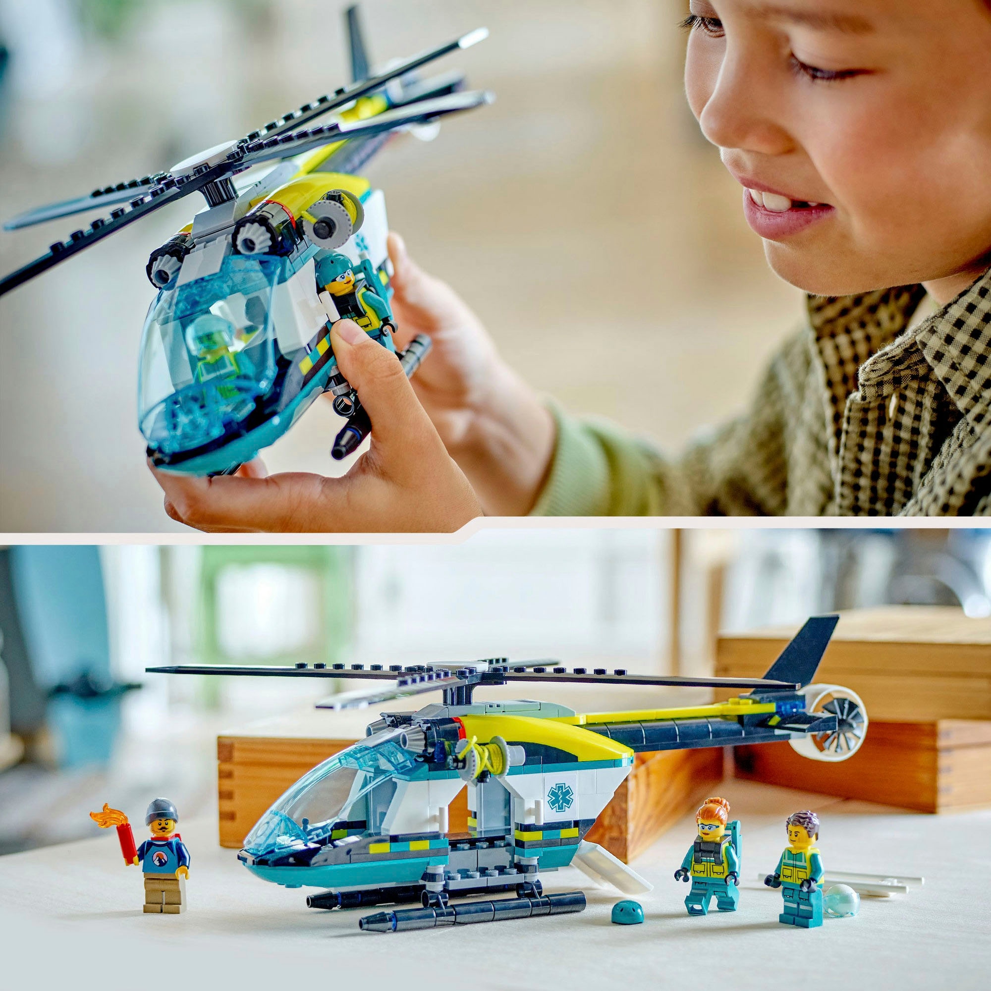 LEGO® Konstruktionsspielsteine »Rettungshubschrauber (60405), LEGO City«, (226 St.), Made in Europe