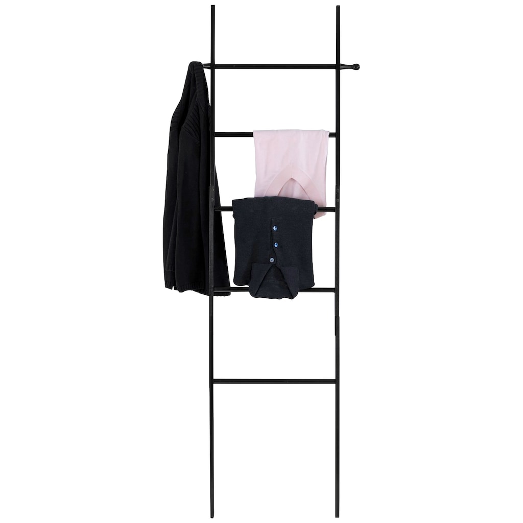 WENKO Handtuchleiter »Loft«, Bambus, schwarz lackiert