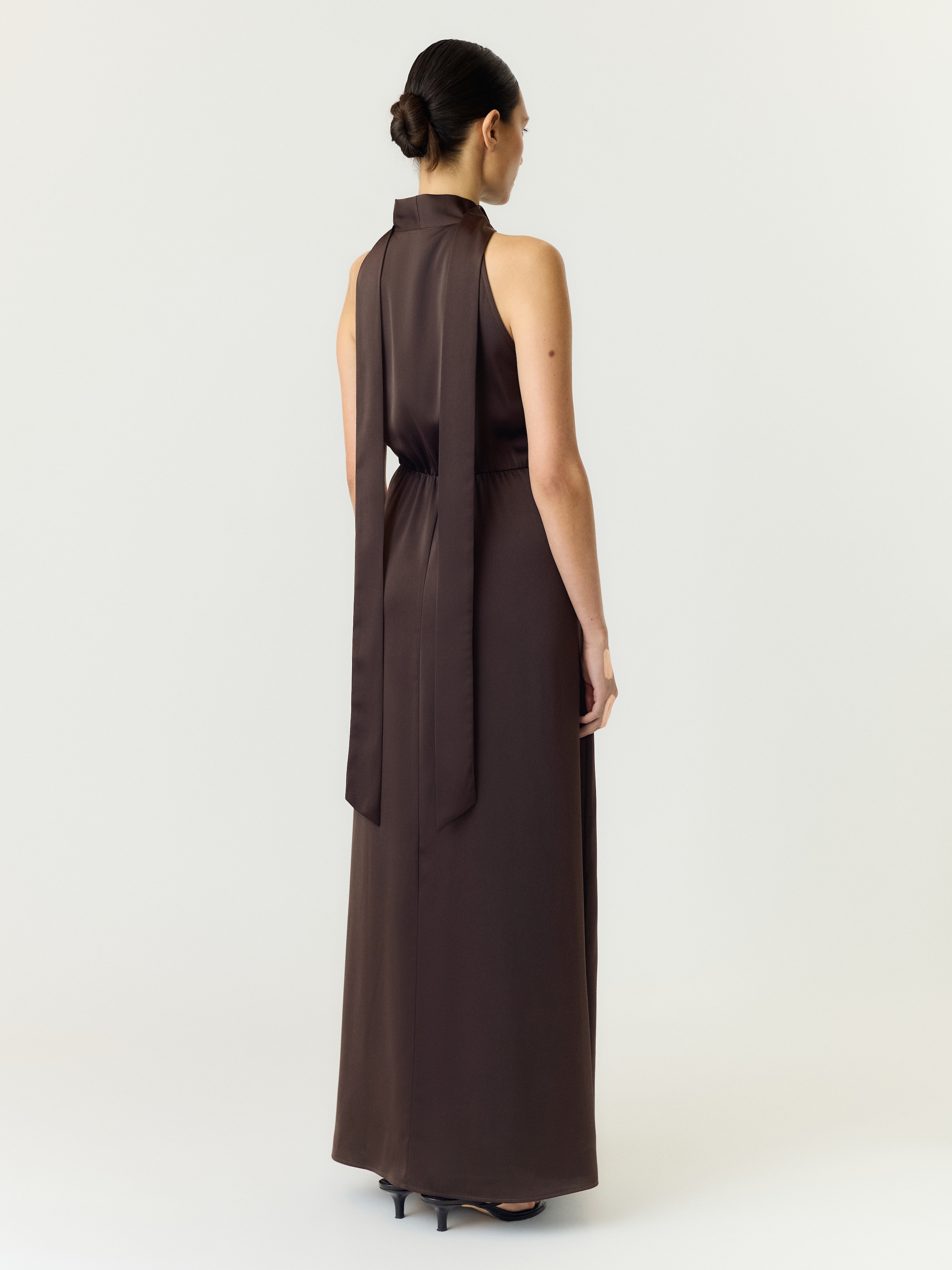 Y.A.S Maxikleid »YASTHEA SL MAXI DRESS S. NOOS« Materialmix, regular fit
