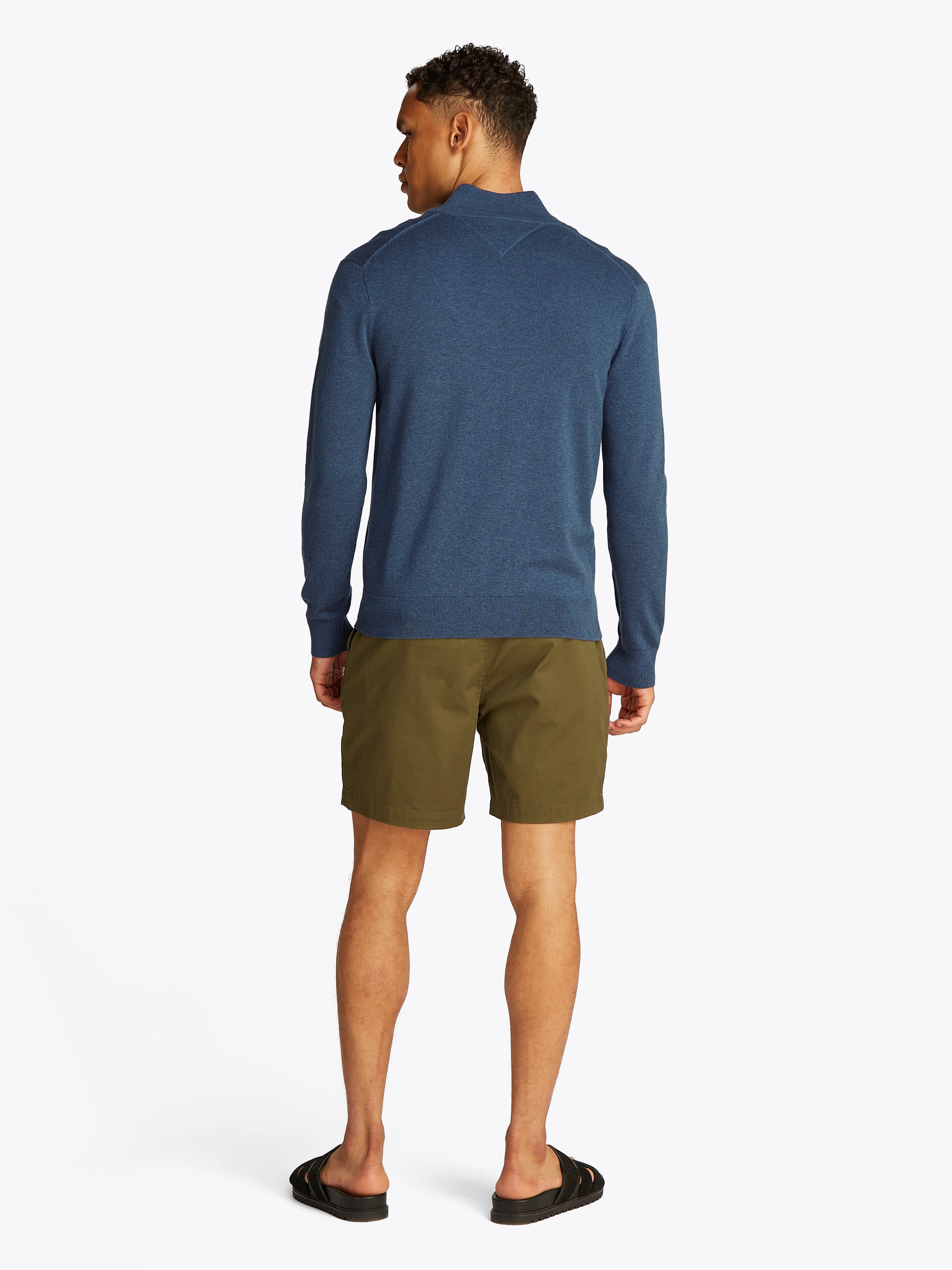 Tommy Hilfiger Strickjacke »ESSENTIAL COTTON ZIP THRU«, mit Logostickerei