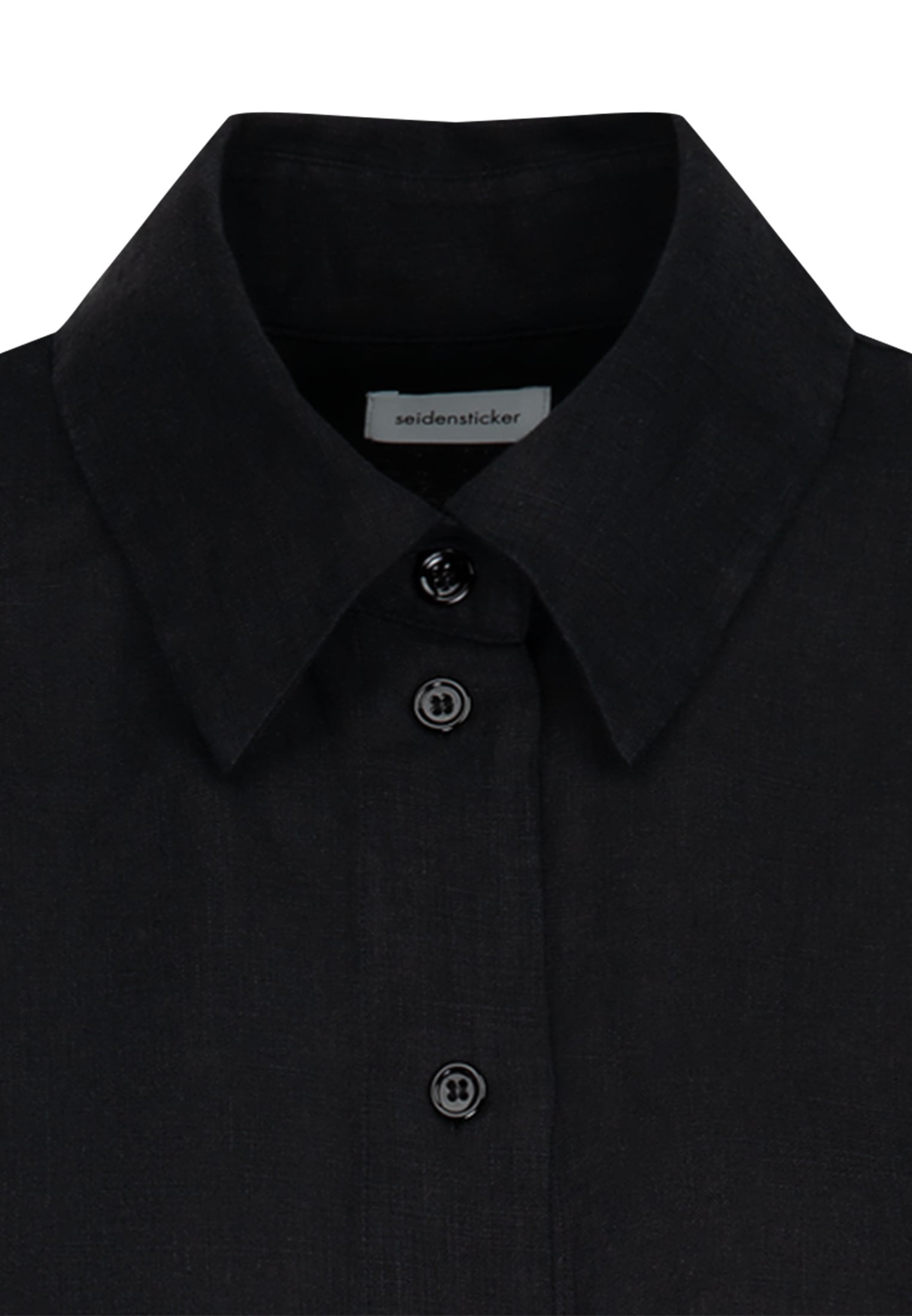 seidensticker Hemdbluse »Schwarze Rose« 1/2 Rundhals Uni