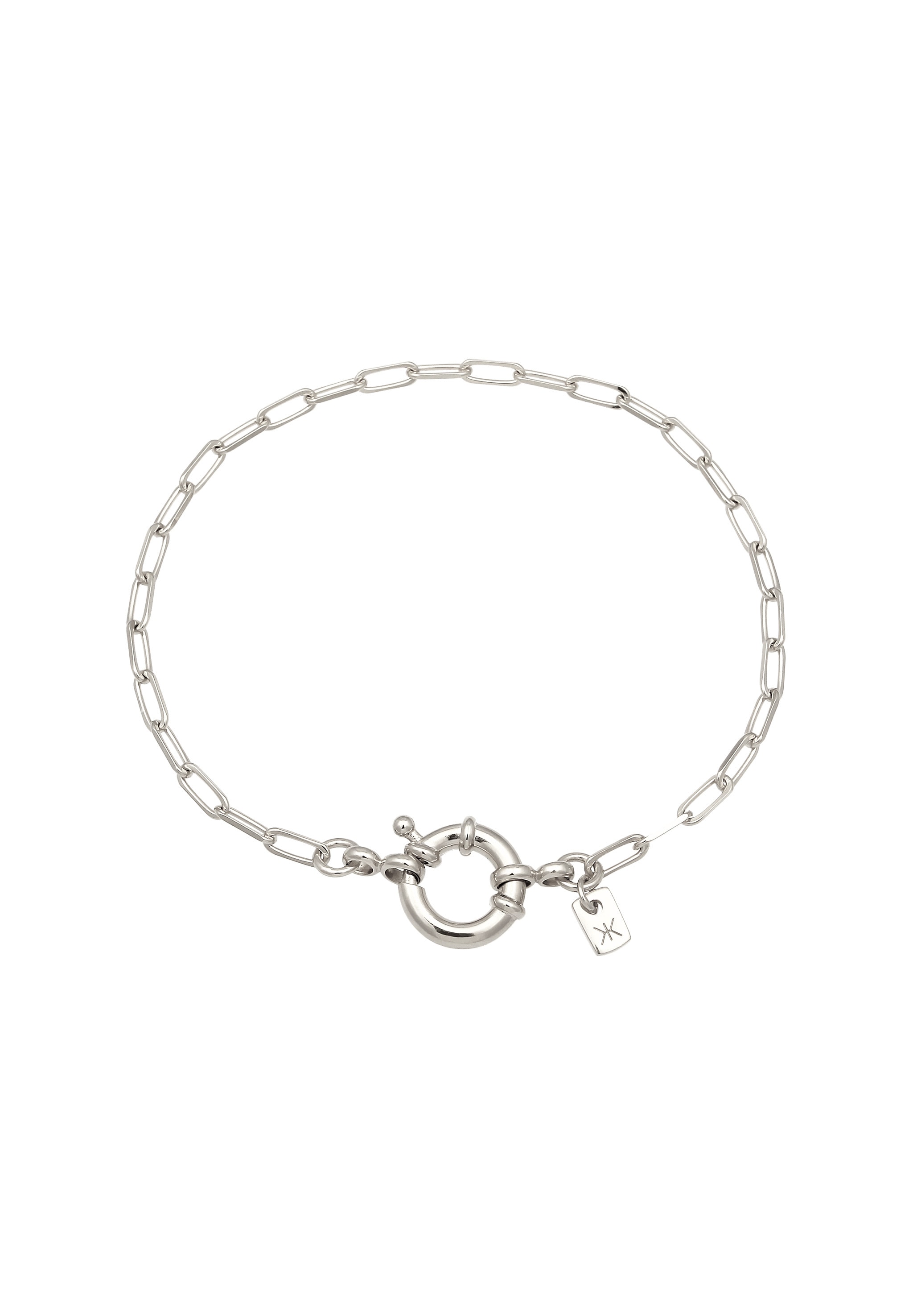 Kuzzoi Armkette »Armband Glieder Oval Federring 925 Sterling Silber«