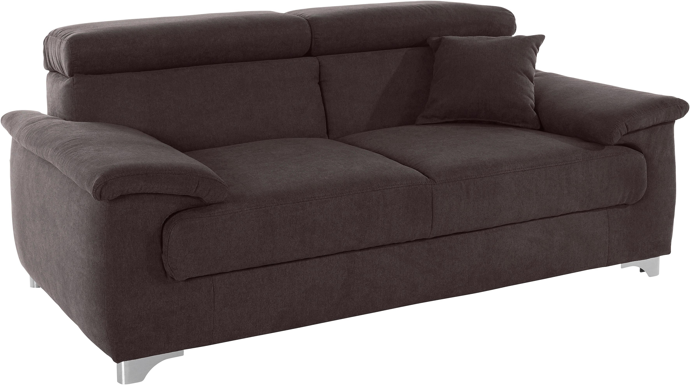 DOMO collection 2-Sitzer »Mira inklusive Kopfteilverstellung für mehr Wohlfühlkomfort«, elegant und modern, komfortabel, frei im Raum stellbar