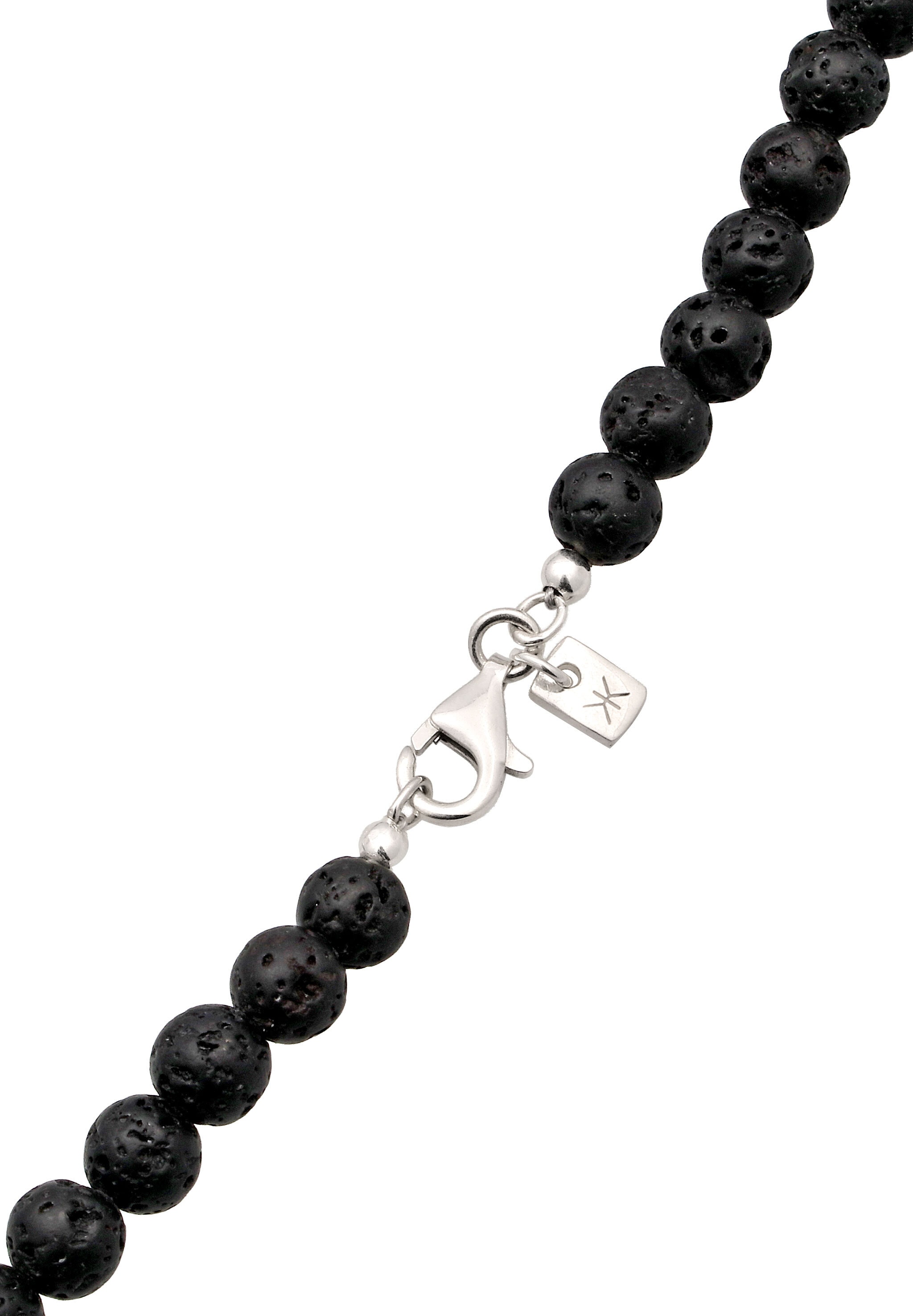 Kuzzoi »Halskette Lava Schwarz 925 Sterling Silber«