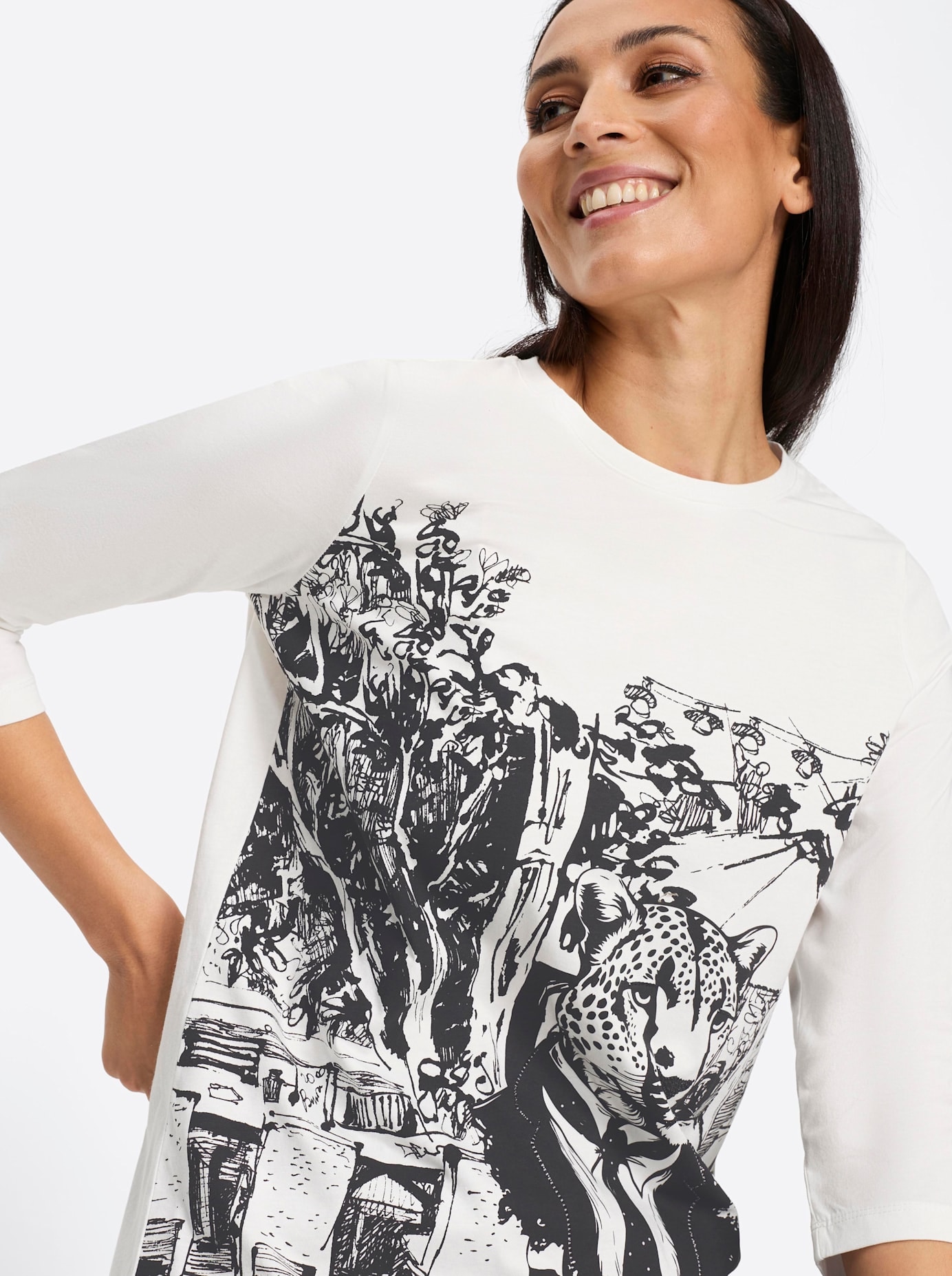 heine 3/4-Arm-Shirt »Druck-Shirt« 1