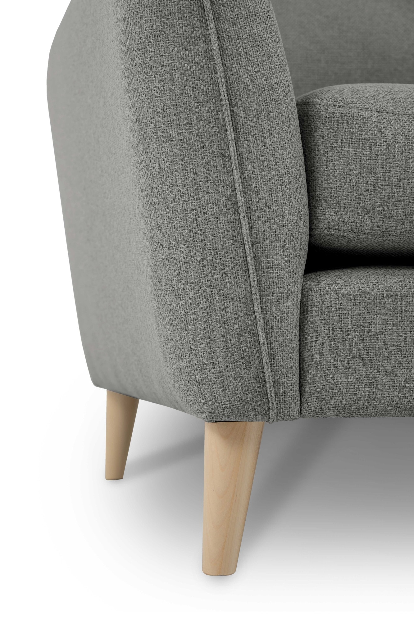 Home affaire 3-Sitzer »MARSEILLE 3er Sofa 206 cm, Cord, Flachgewebe, Struktur, Webstoff«, Massivholzbeine Eiche, Landhausstil, Wellenunterfederung