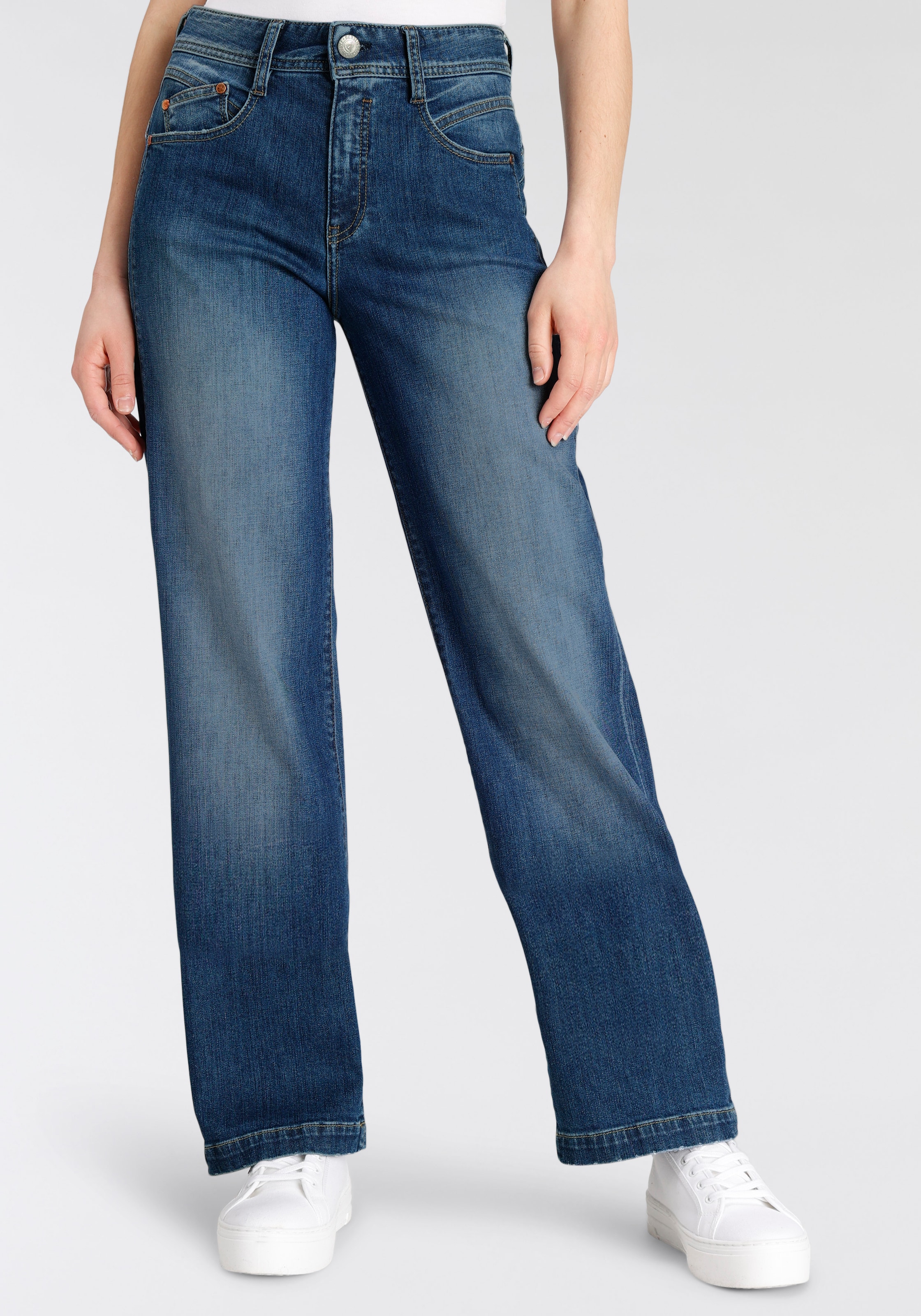 Herrlicher Weite Jeans »Gila Sailor Long Organic«, Waschung online bei OTTO