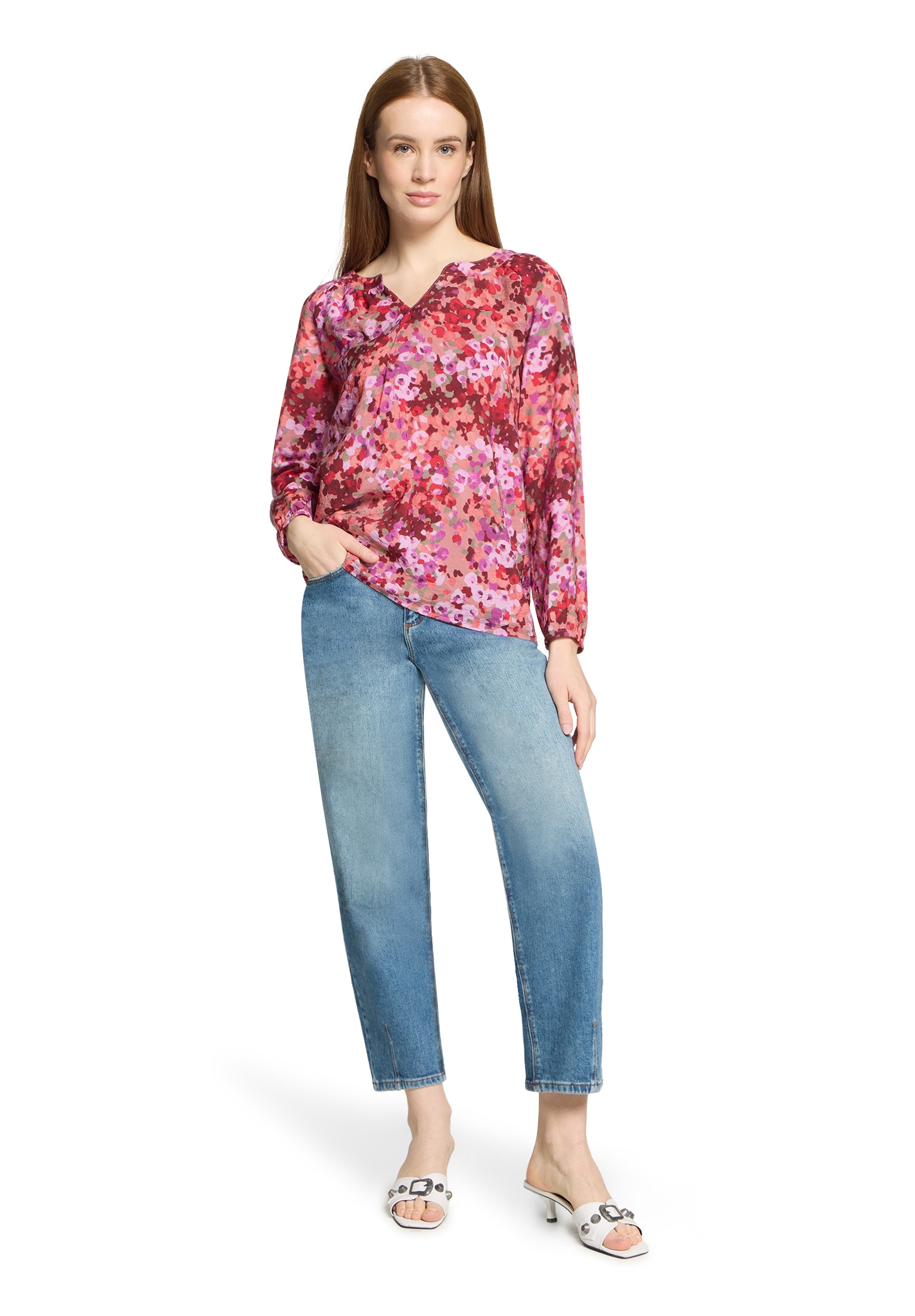 Cartoon Klassische Bluse »Blusenshirt mit Raffung«