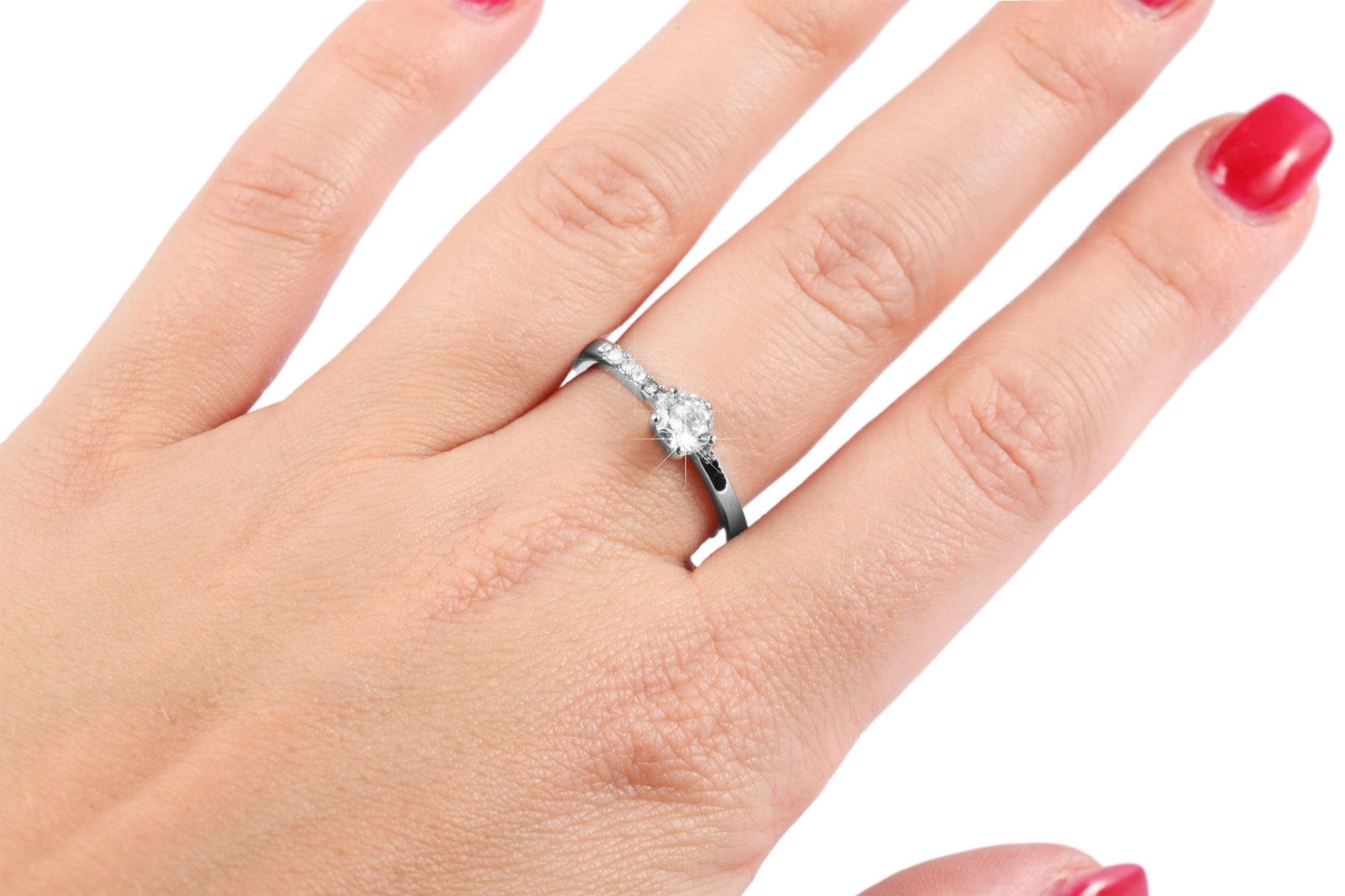 Adelia´s Fingerring »Damen Ring aus Edelstahl mit Zirkonia«