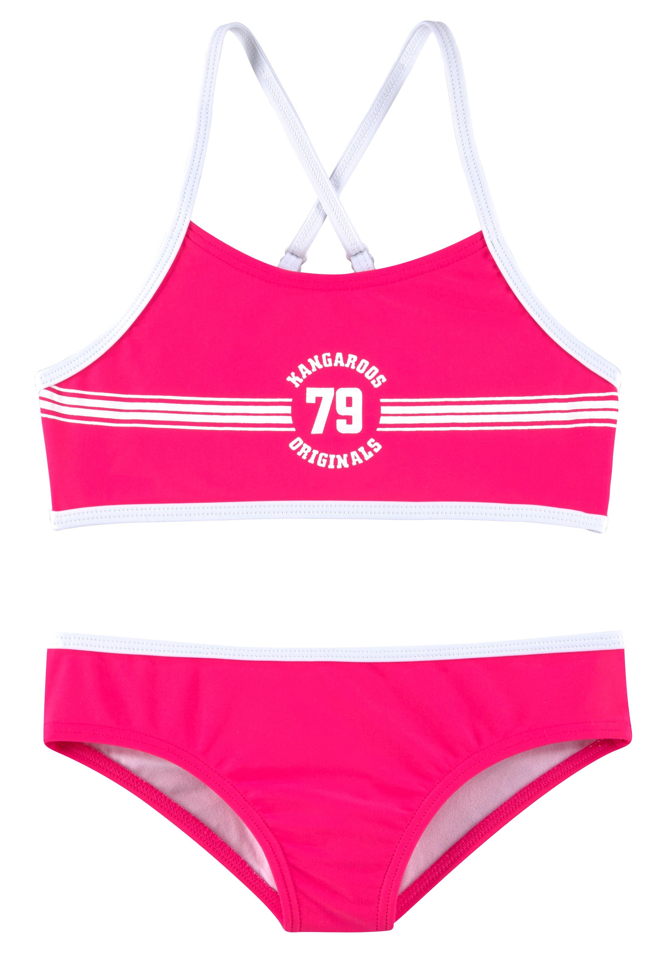 Bustier-Bikini »Sporty«, mit sportlichem Frontdruck