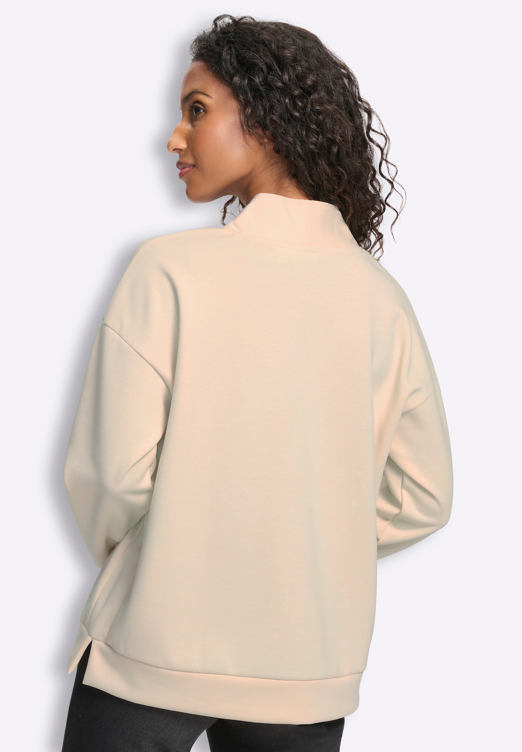 heine Sweatshirt »Sweatshirt Stehkragenshirt mit Seitenschlitzen«
