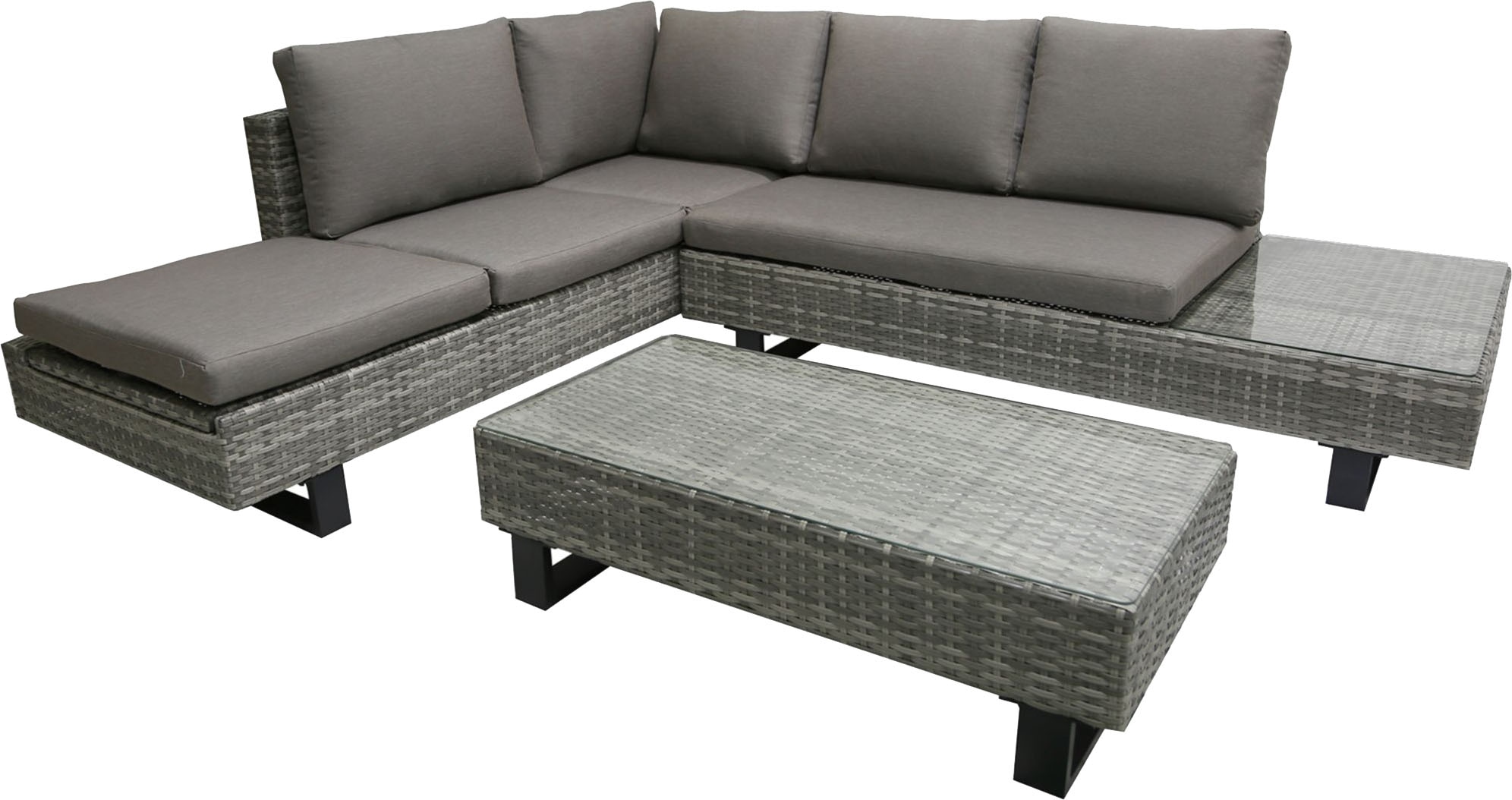 Garden Pleasure Gartenlounge-Set », Lounge-Eckgruppe »CADIZ«« 3 tlg. tlg. 2 Sofas, Tisch LxB: 110x55 cm
