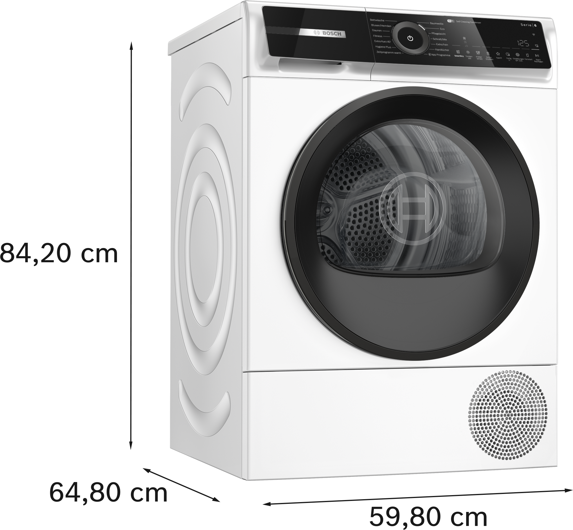 BOSCH Wärmepumpentrockner »WQN245B41« Serie 6 Selbstreinigender Kondensator und Trommelreversierung
