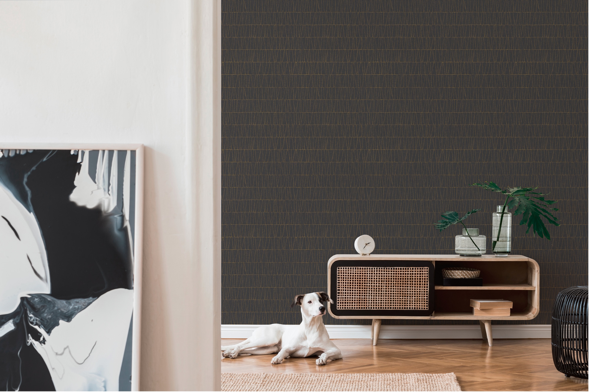 A.S. Création Vliestapete »Jade 2 Grafik-Tapete Mustertapete Metallic-Effekt Dreiecke« glänzend strukturiert Vliestapete geometrisch für Schlafzimmer Küche Wohnzimmer Grafik Flur