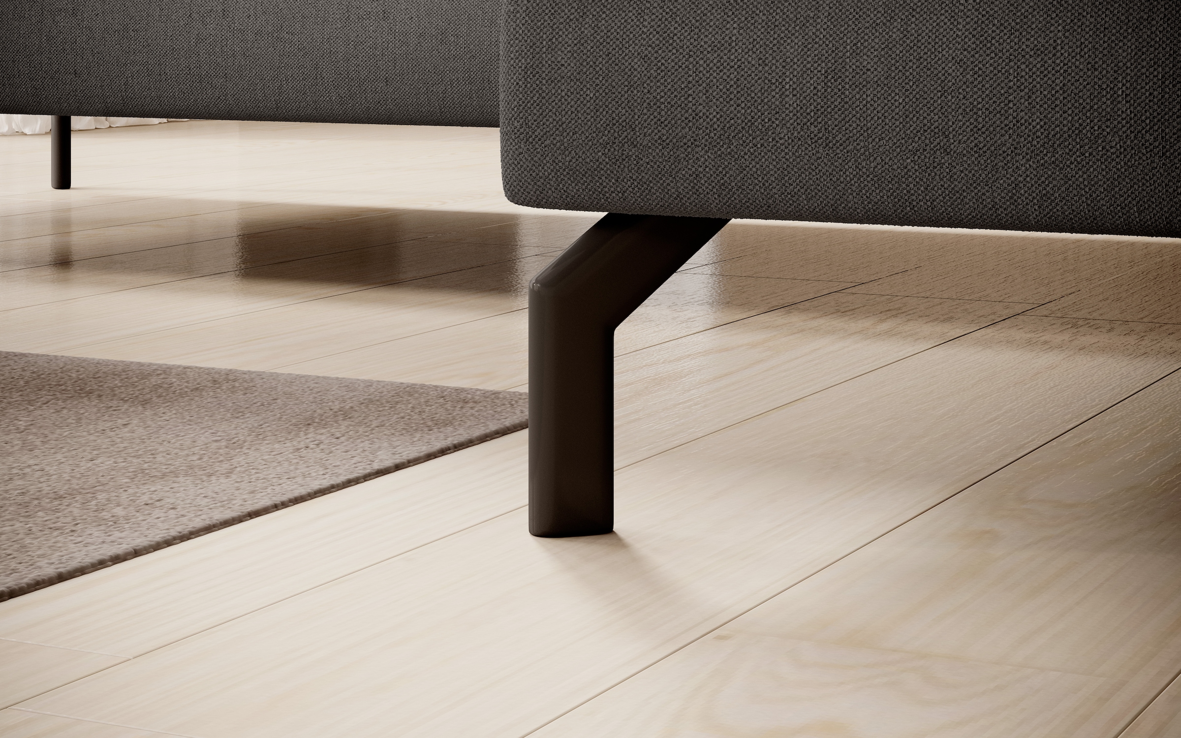 INOSIGN Ecksofa »Cross, mit softem Sitz, L-Form, wendbare Zierkissen, Breite 284 cm«, Couch mit vielen Kissen, stylische Kreuznaht, elegante Metallfüße