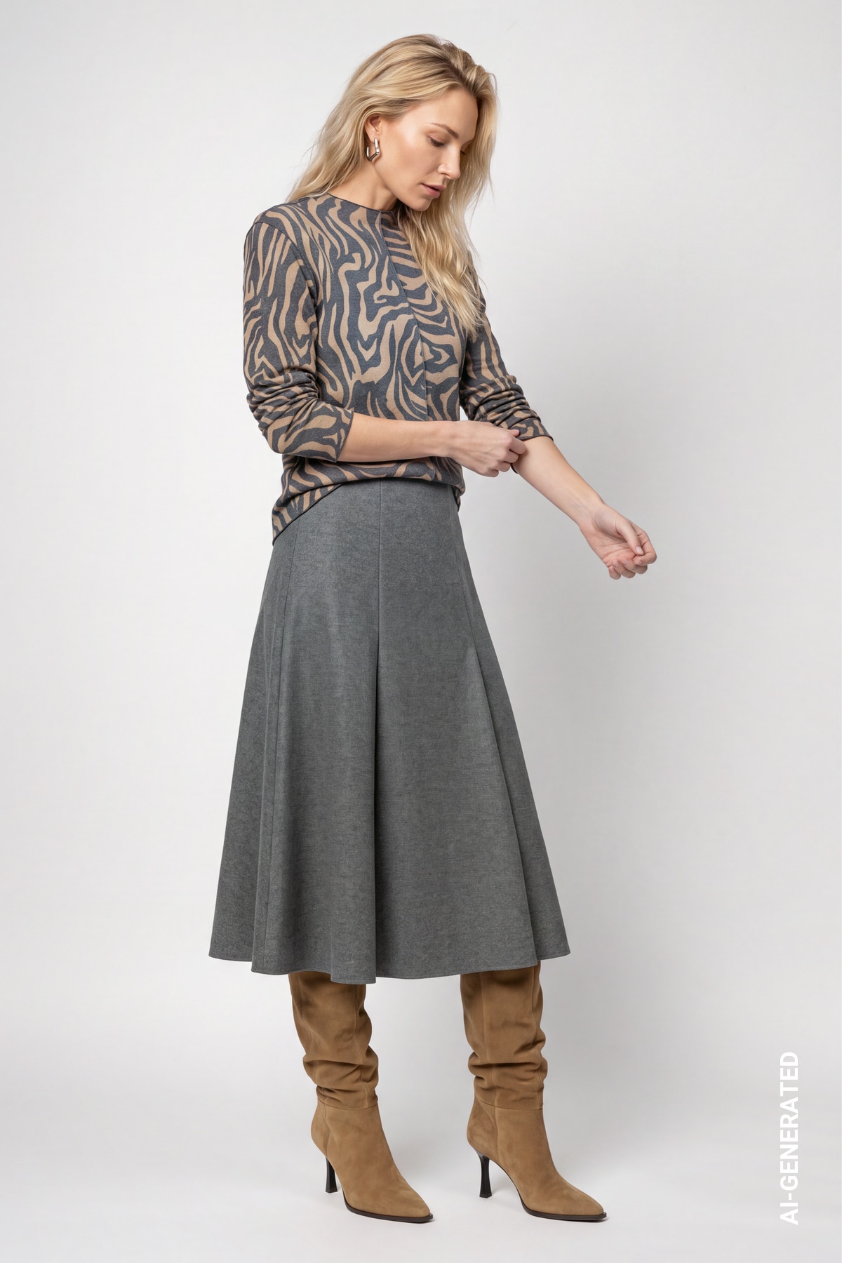 Monari Langarmshirt »Shirt Zebra allover« Regular fit mit Zebramuster