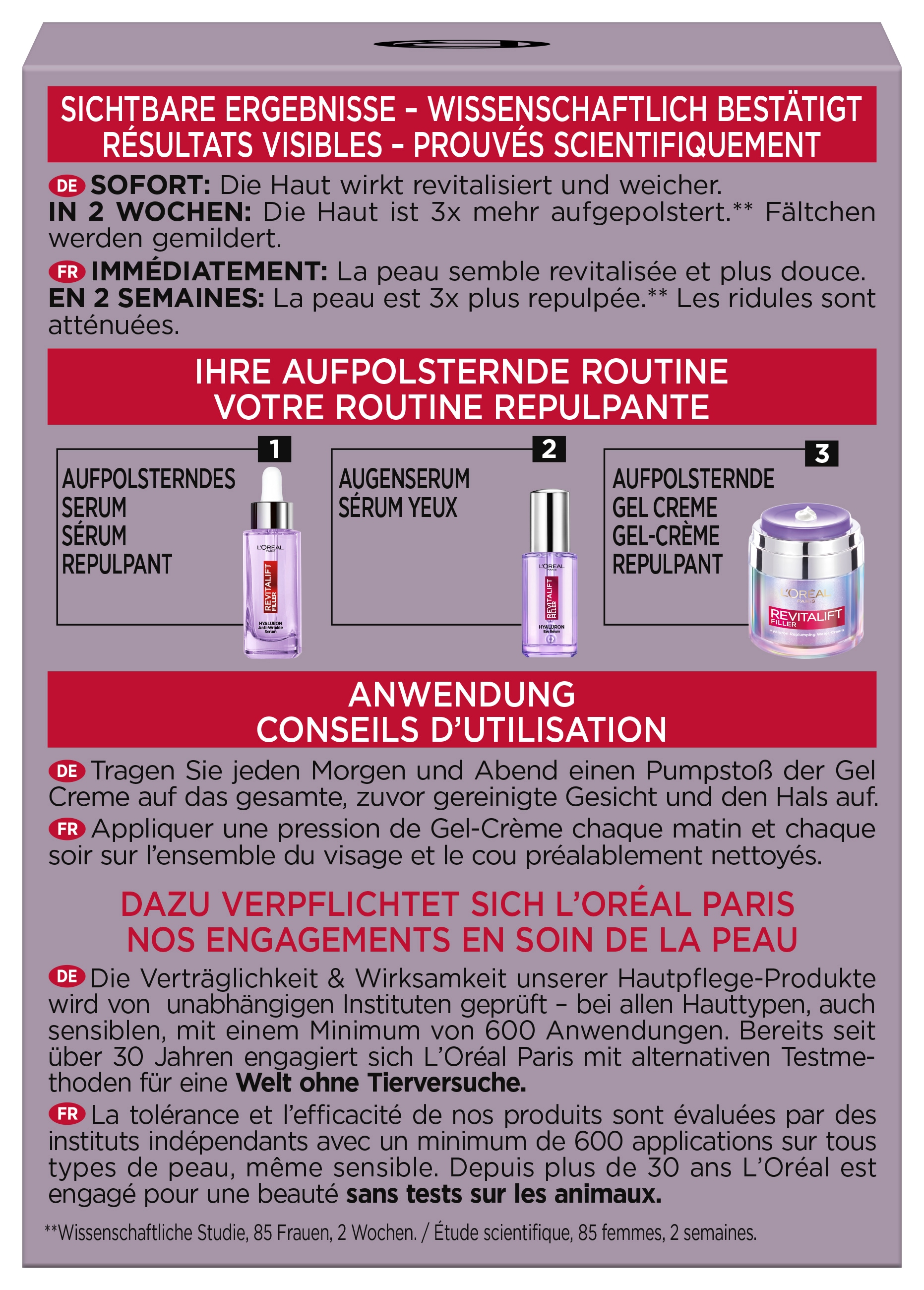 L'ORÉAL PARIS Gesichtsgel »REVITALIFT FILLER GEL-CREME« mit Hyaluron, polstert auf und mildert feine Falten