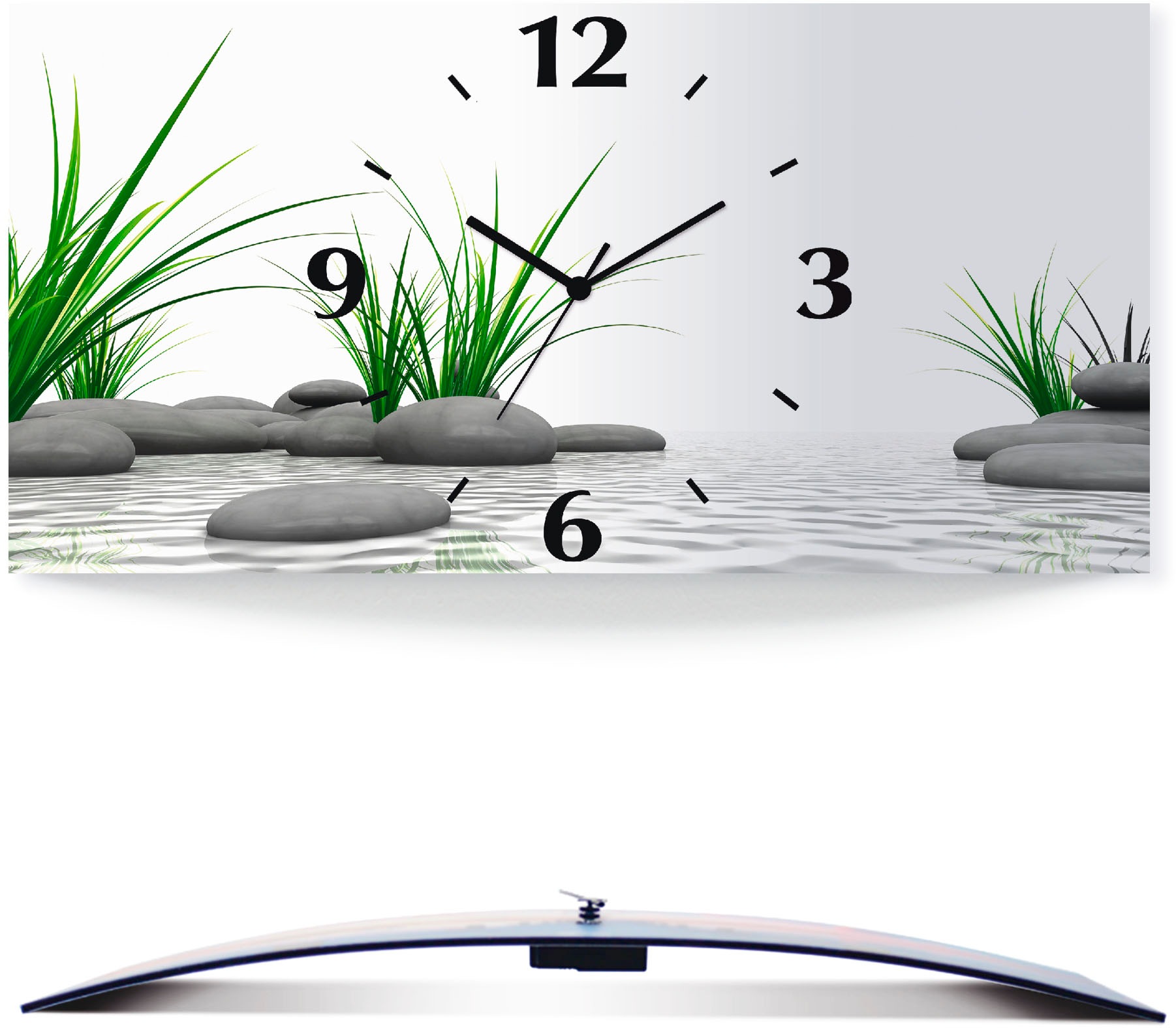 Artland Wanduhr »3 D Steine«, 3D Optik gebogen