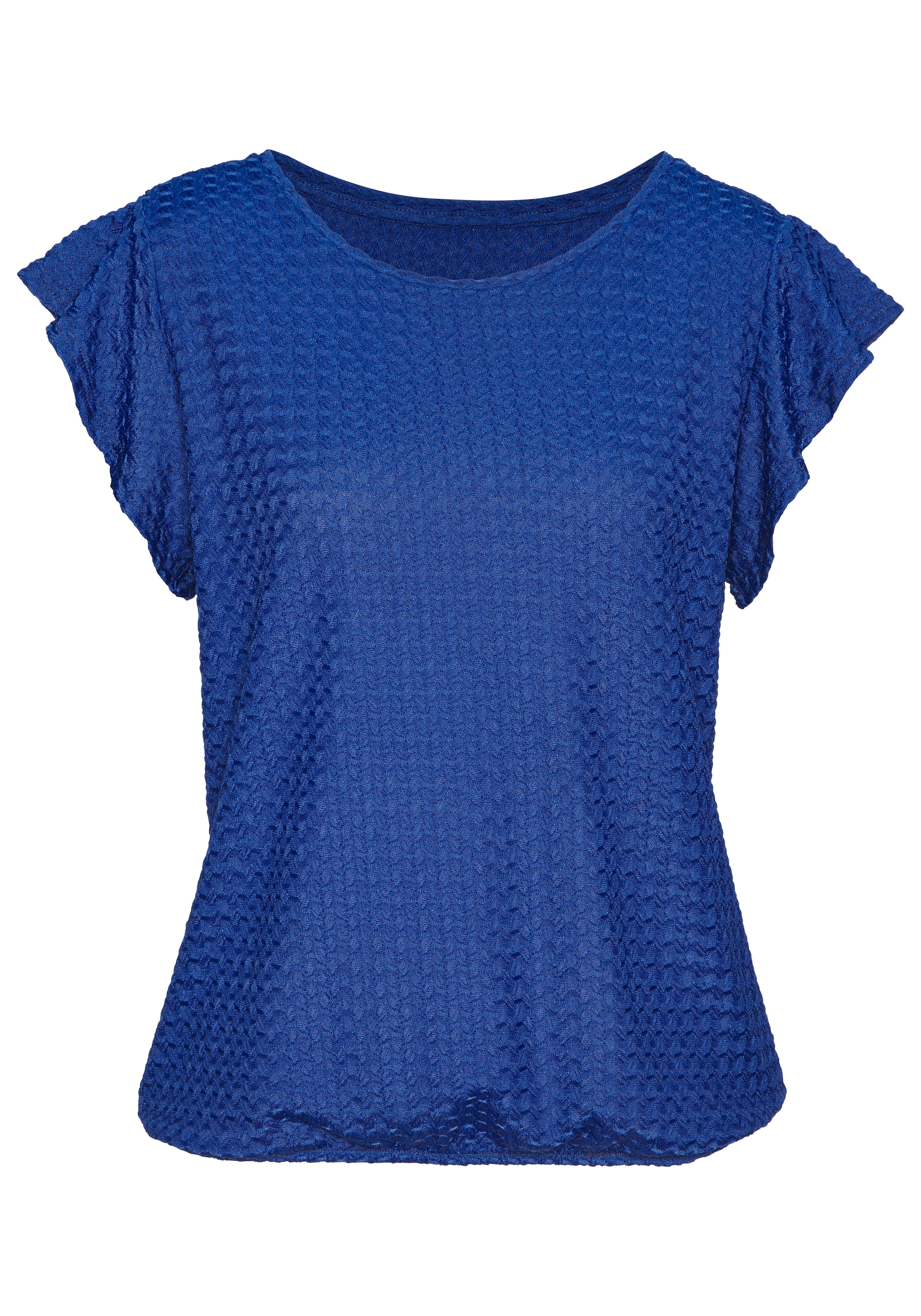 LASCANA T-Shirt »mit modischer Struktur« Bügelfreie Polyester-Qualität