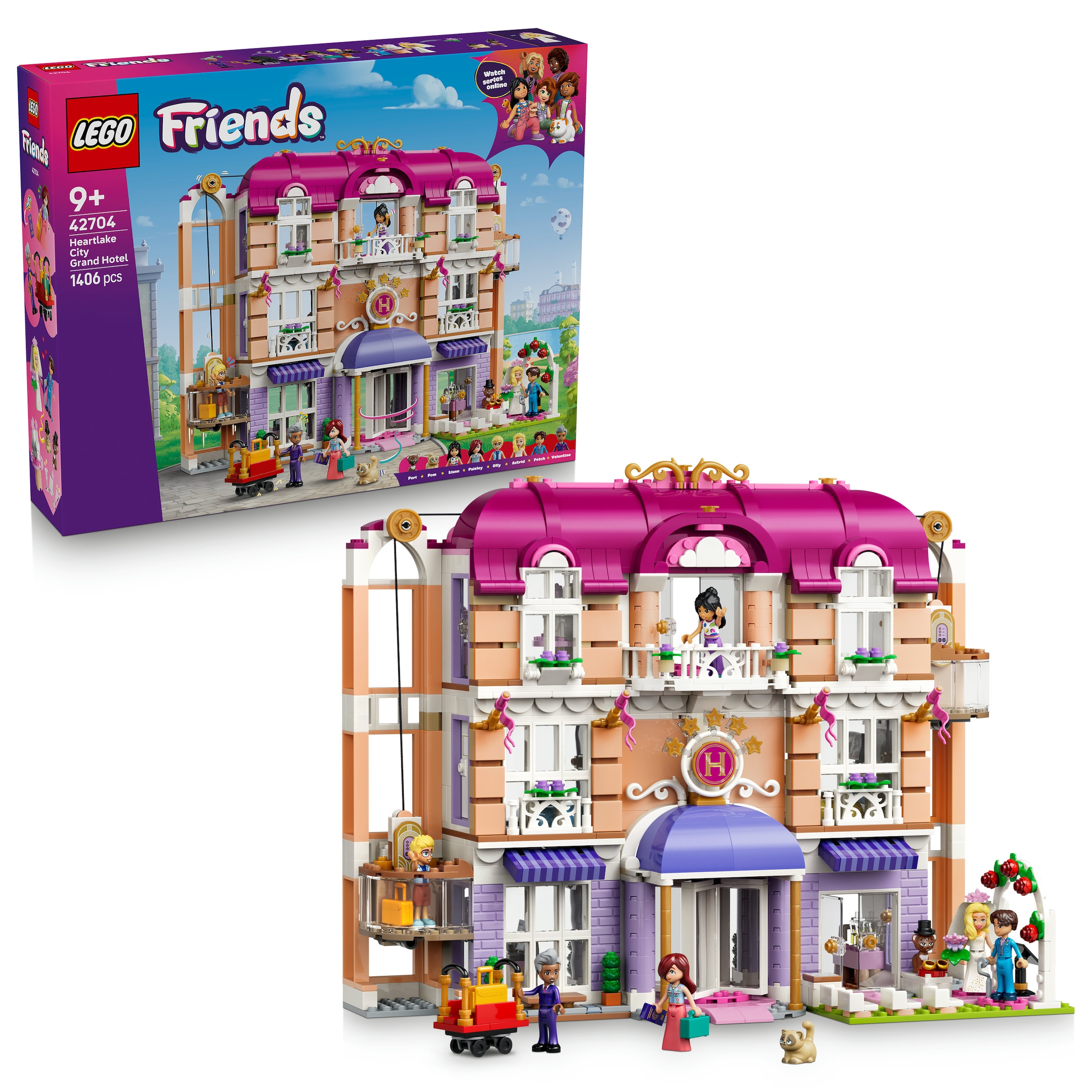 LEGO® Konstruktionsspielsteine »Das Grandhotel von Heartlake City (42704), LEGO Friends« Made in Europe