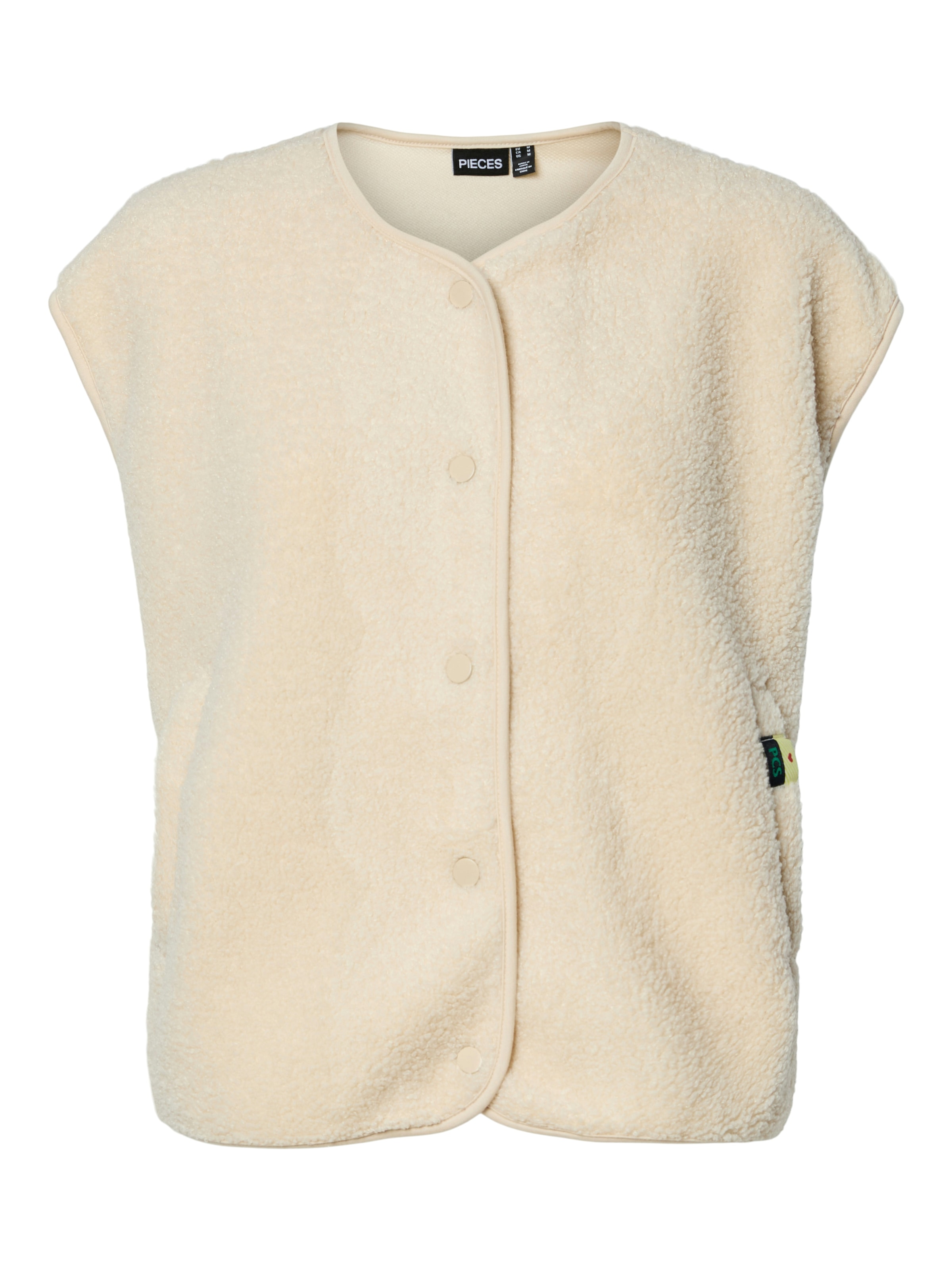 pieces Plüschweste »PCKATTY TEDDY VEST NOOS BC« Kunstfaser