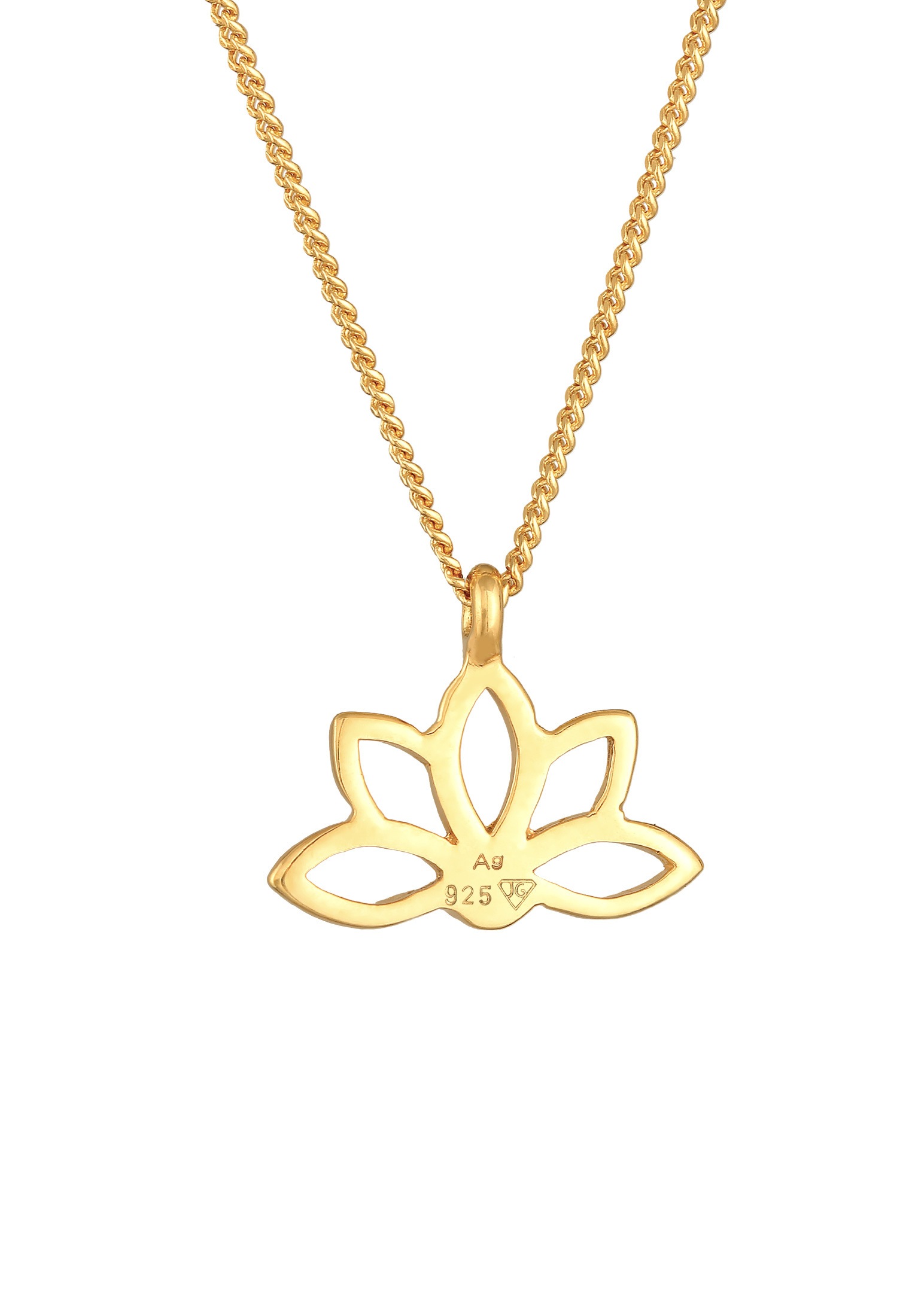 Elli Kette mit Anhänger »Halskette Lotusblume Blume Spirituell 925 Silber«