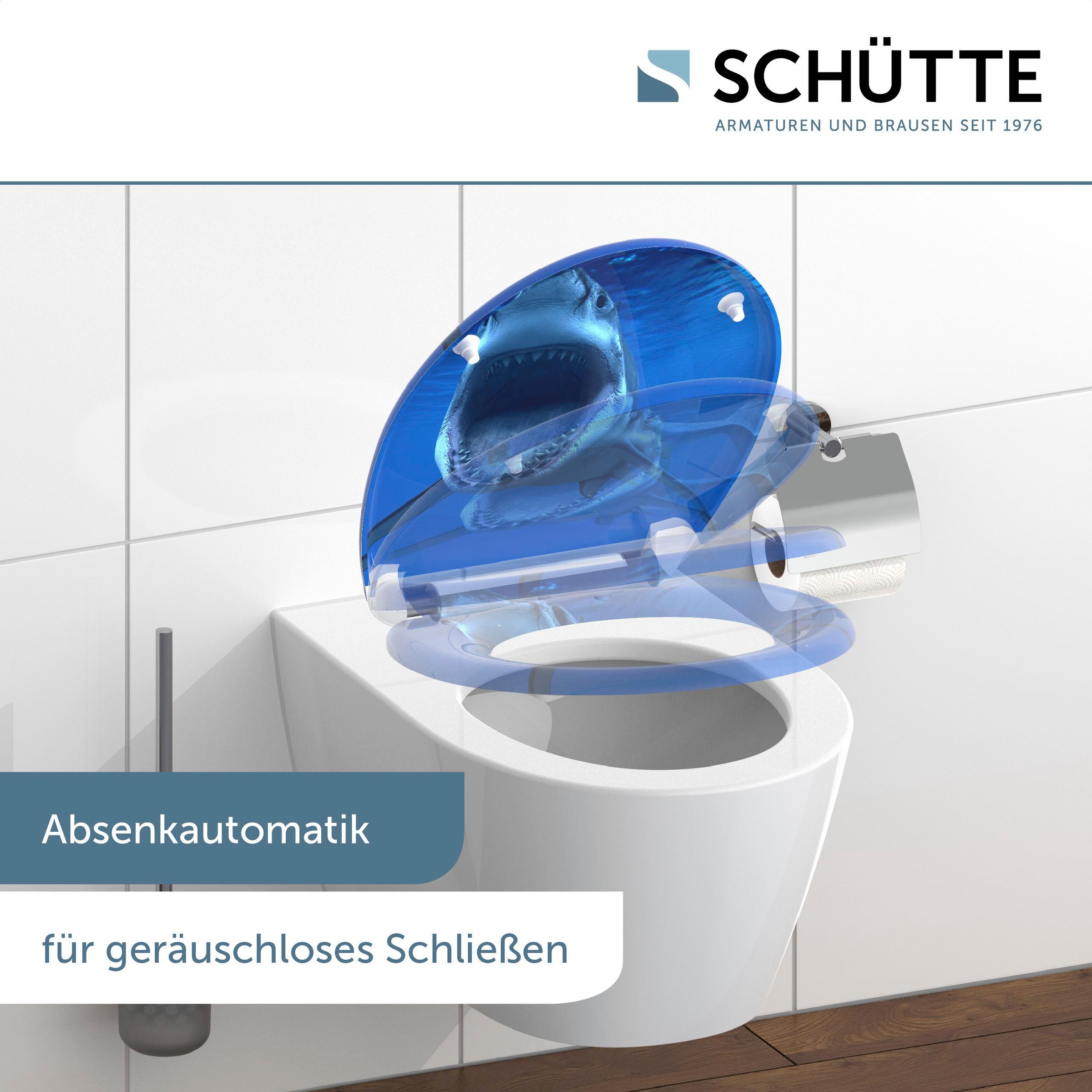 Schütte WC-Sitz »Shark«, Duroplast, mit Absenkautomatik und Schnellverschluss