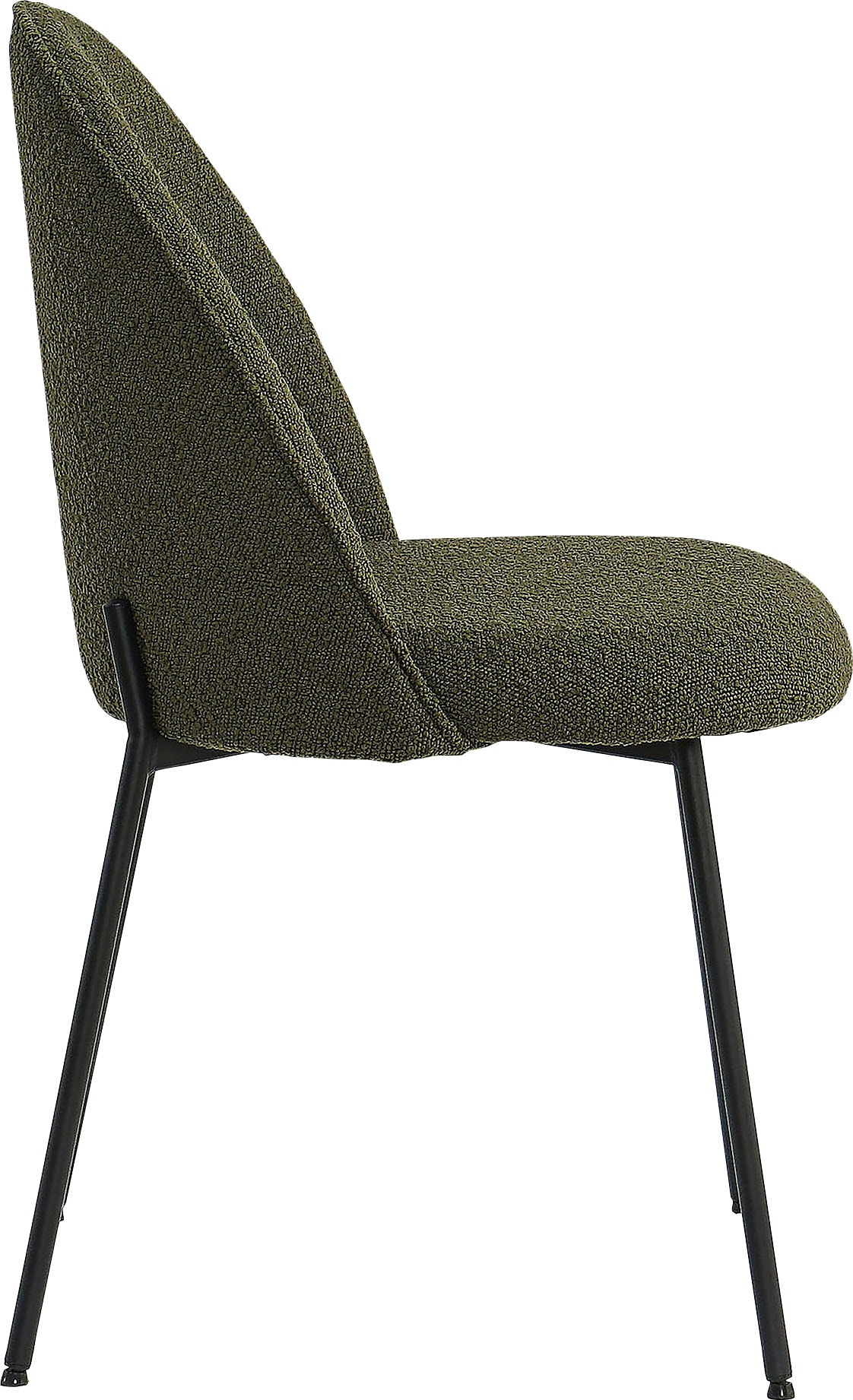 TOM TAILOR HOME Polsterstuhl, (Set), 2 St., Bouclé, mit abgerundeter Rückenlehne