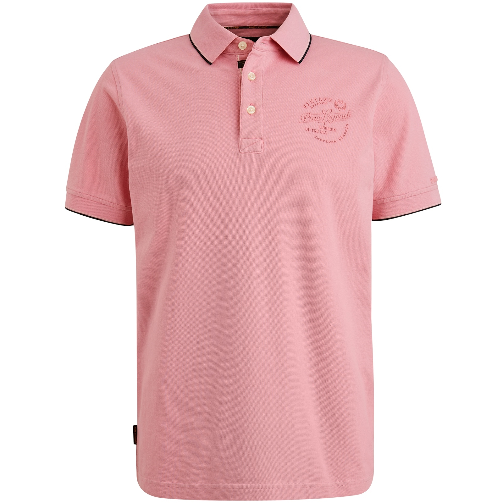 PME LEGEND Poloshirt »Short sleeve polo stretch pique package« mit Schriftzug