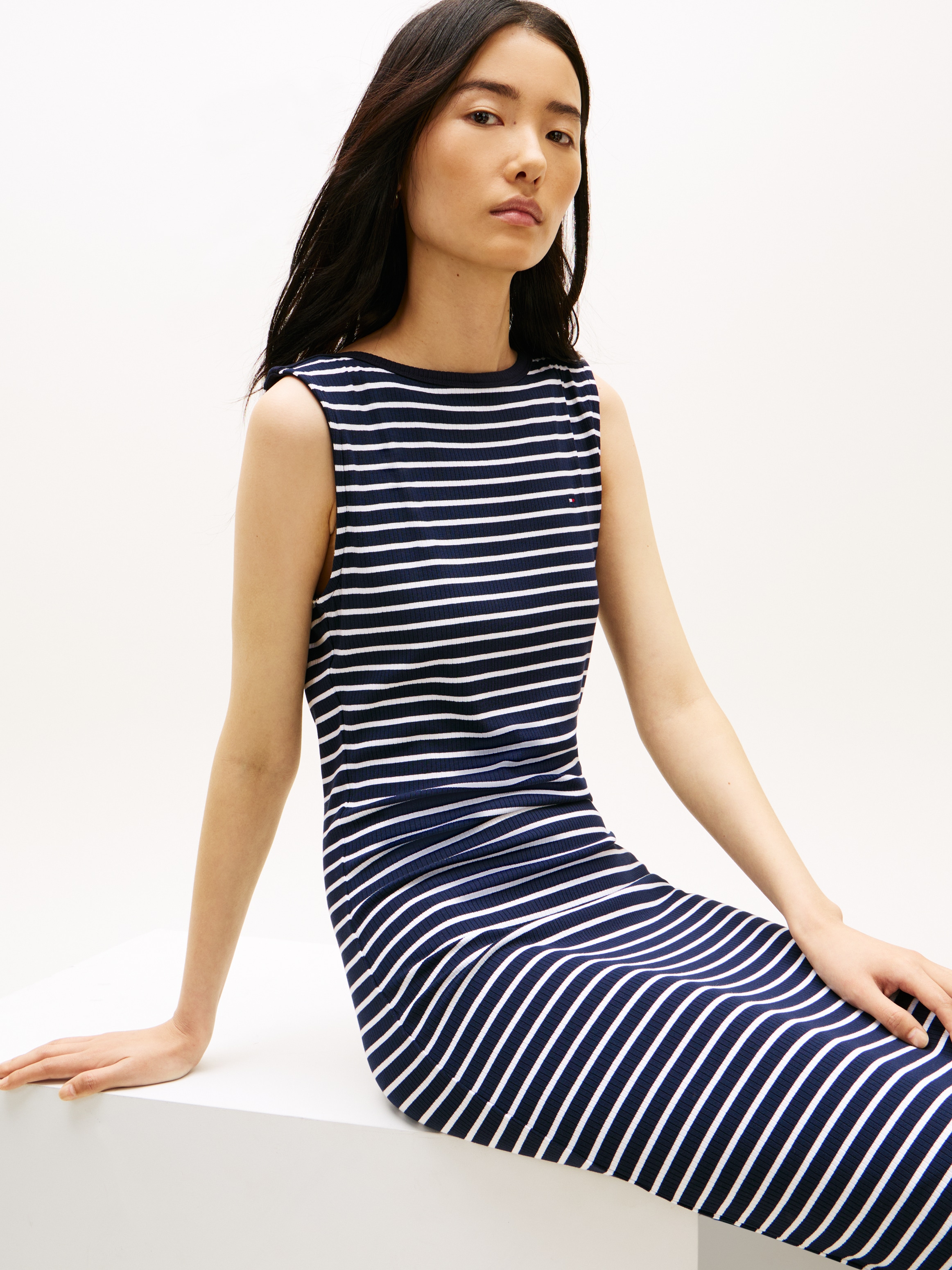 Tommy Hilfiger Jerseykleid »5X2 SLIM SLASH-NK DRS«