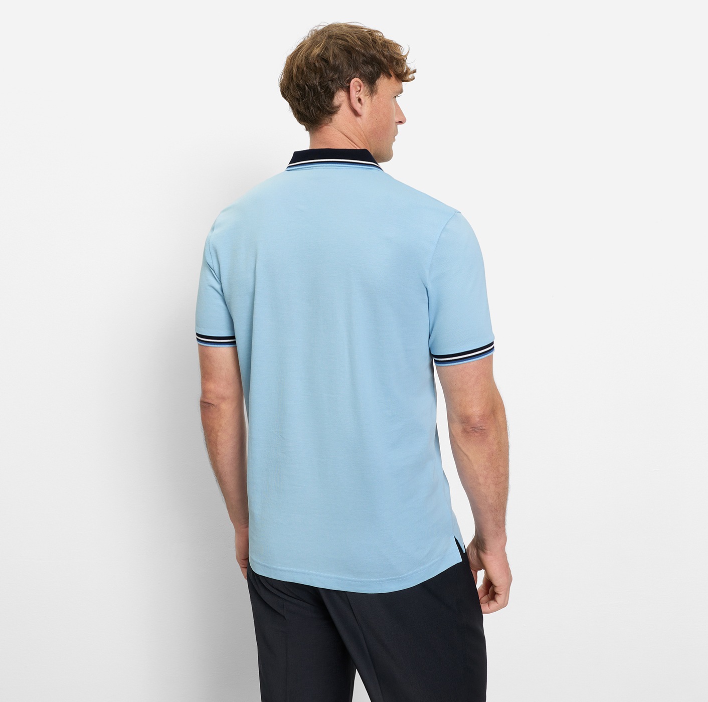 OLYMP Poloshirt »Casual« farbliche Kontrast-Details